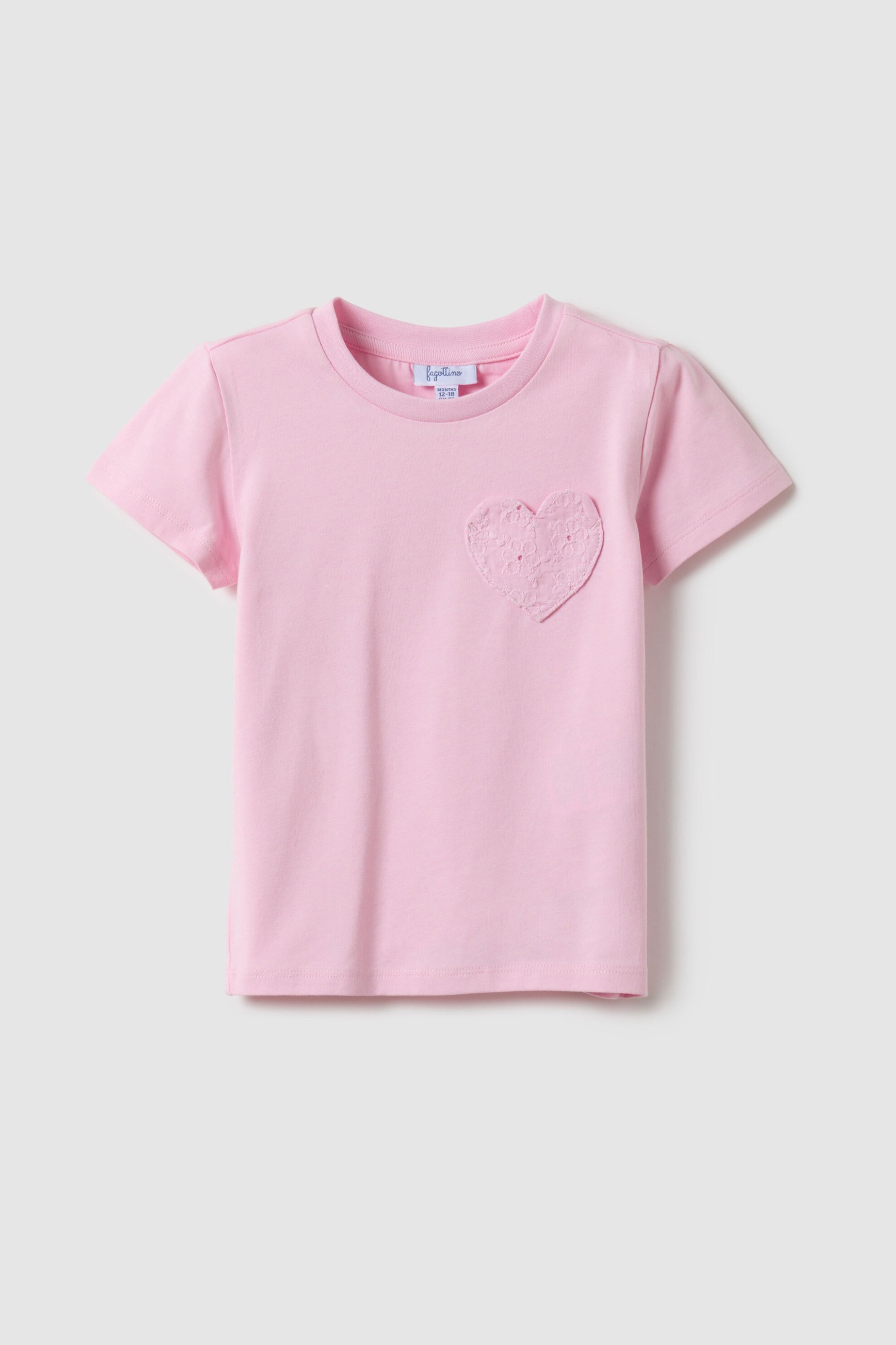 OVS KIDS OVS βρεφικό T-shirt με print καρδιά Regular Fit - 002617165 Ροζ