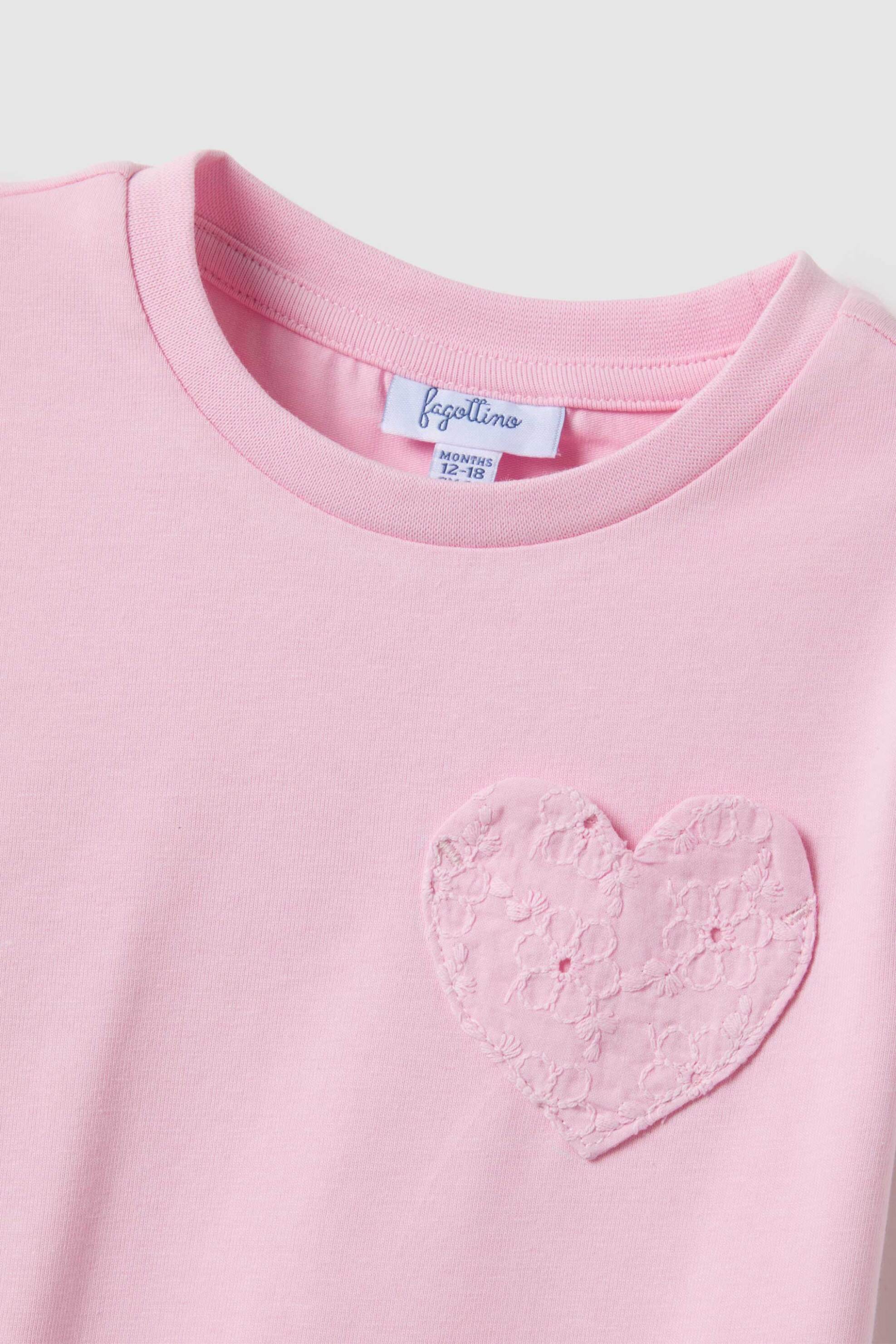 OVS βρεφικό T-shirt με print καρδιά Regular Fit - 002617165 Ροζ φωτογραφία