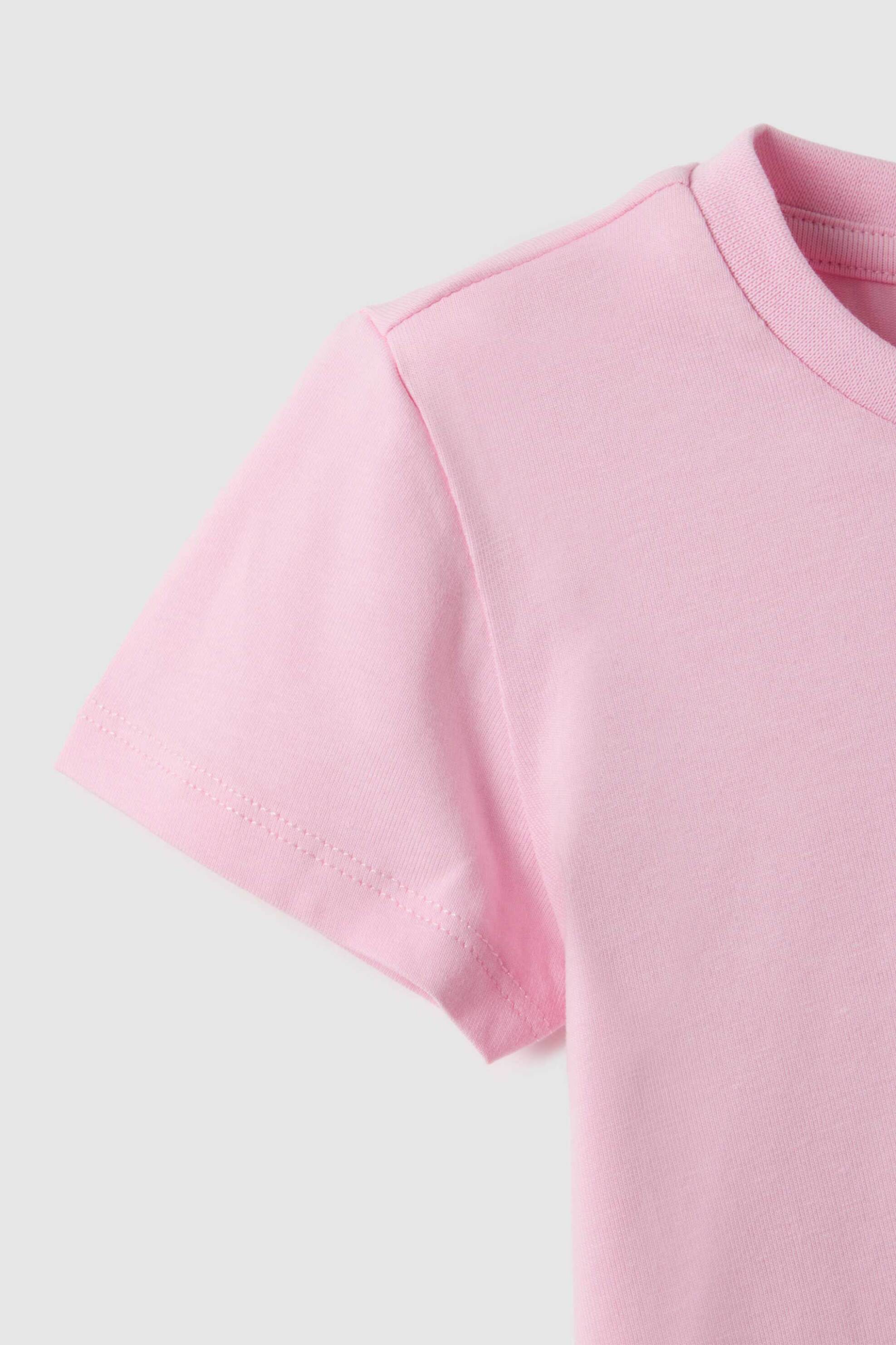 OVS βρεφικό T-shirt με print καρδιά Regular Fit - 002617165 Ροζ φωτογραφία