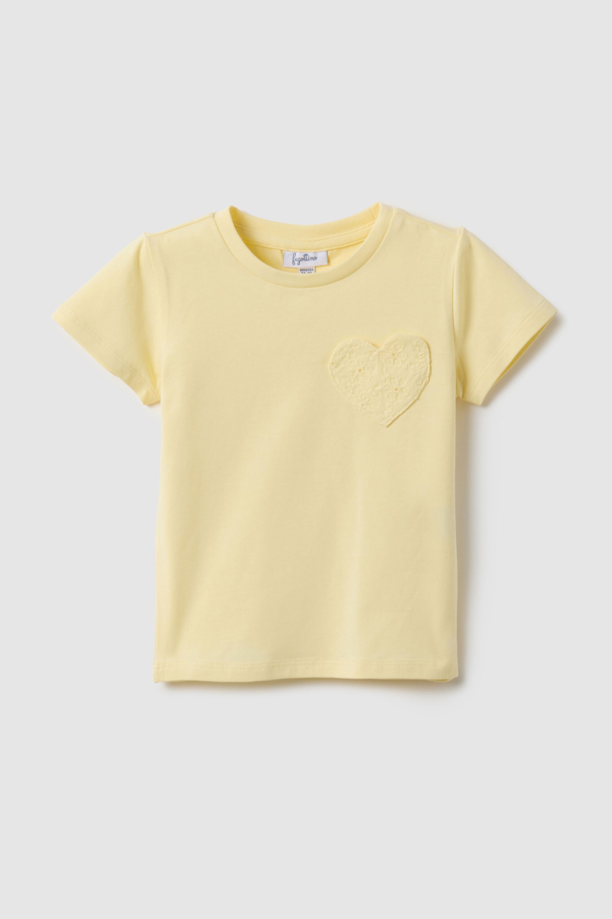 OVS KIDS OVS βρεφικό T-shirt με print καρδιά Regular Fit - 002617169 Κίτρινο