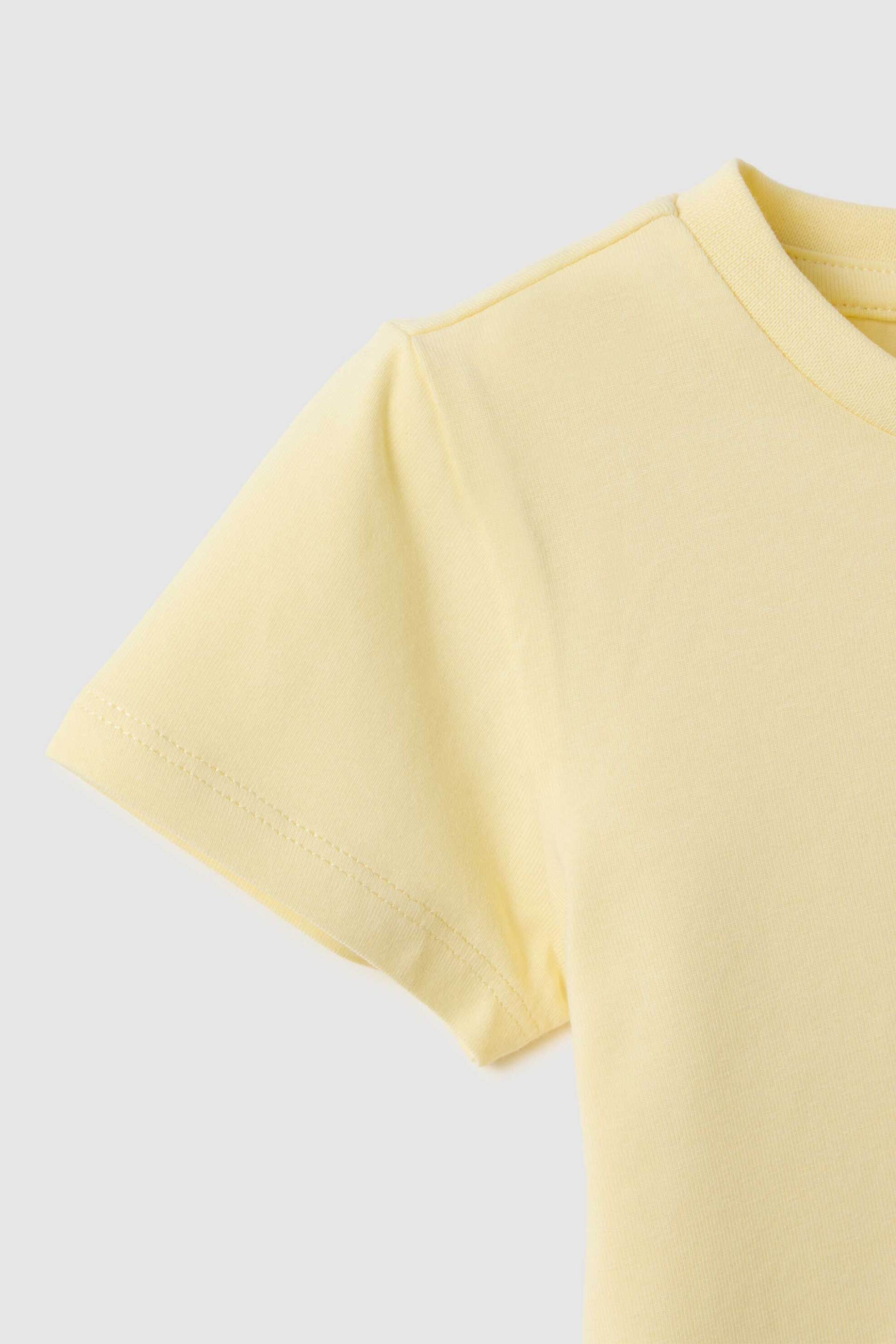 OVS βρεφικό T-shirt με print καρδιά Regular Fit - 002617169 Κίτρινο φωτογραφία