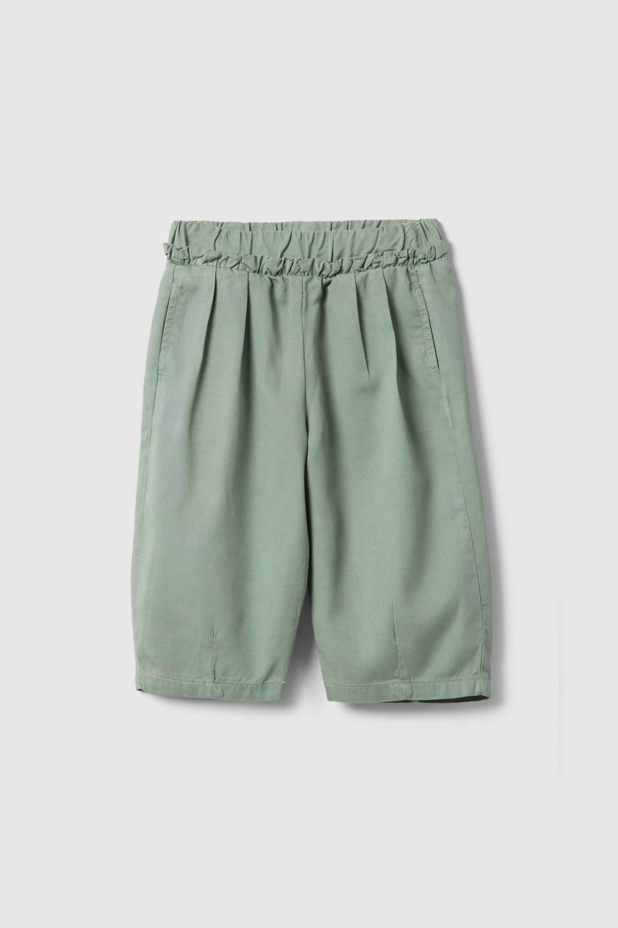 OVS βρεφικό παντελόνι με ελαστική μέση μονόχρωμο Baggy Fit - 002559728 Βεραμάν