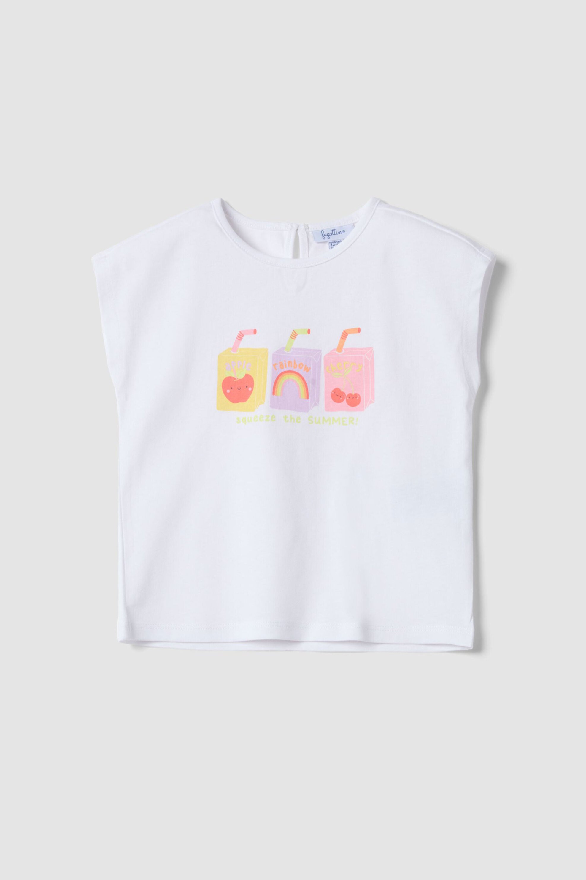 OVS βρεφική μπλούζα με print Regular Fit - 002682277 Λευκό