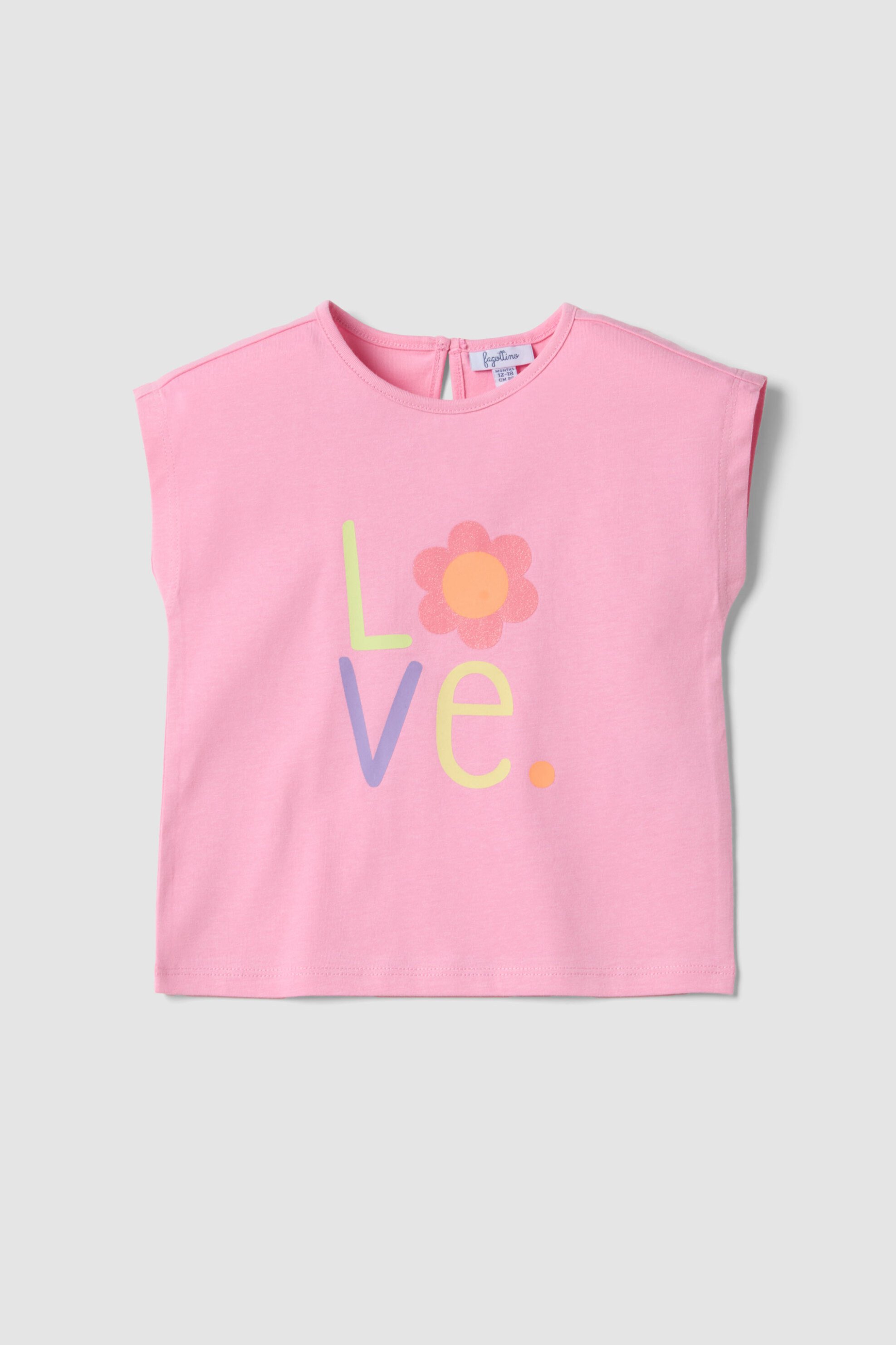 OVS βρεφική αμάνικη μπλούζα με print Regular Fit - 002682282 Ροζ