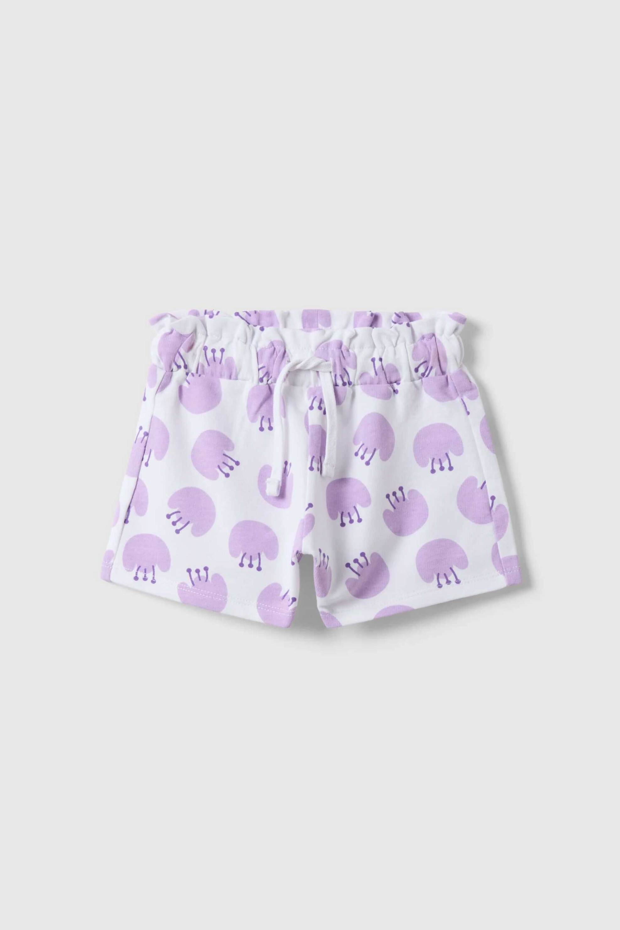 OVS βρεφικό σορτς με all-over print Regular Fit - 002682165 Λευκό