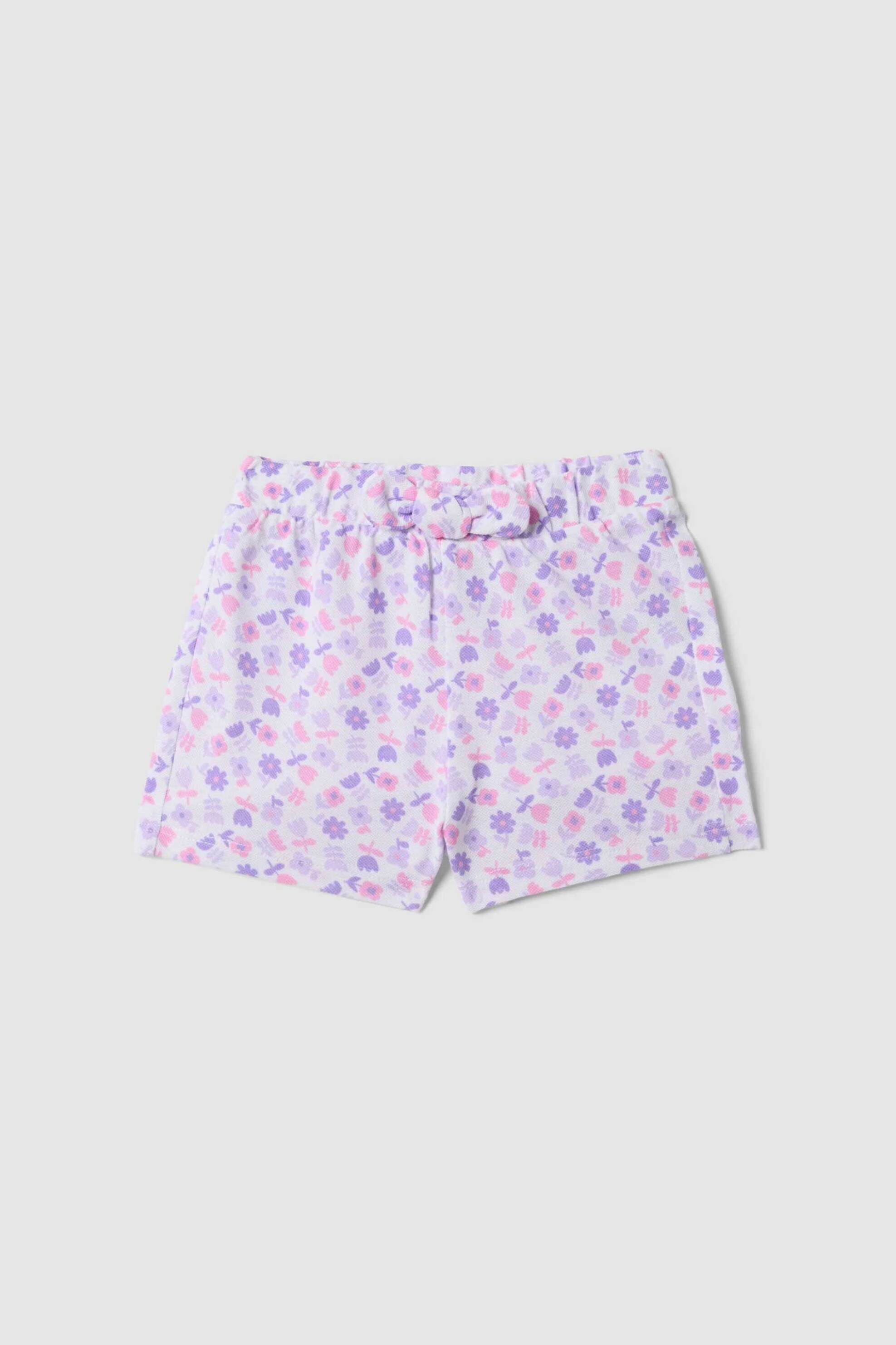 OVS βρεφικό σορτς με all-over print Regular Fit - 002659365 Λευκό