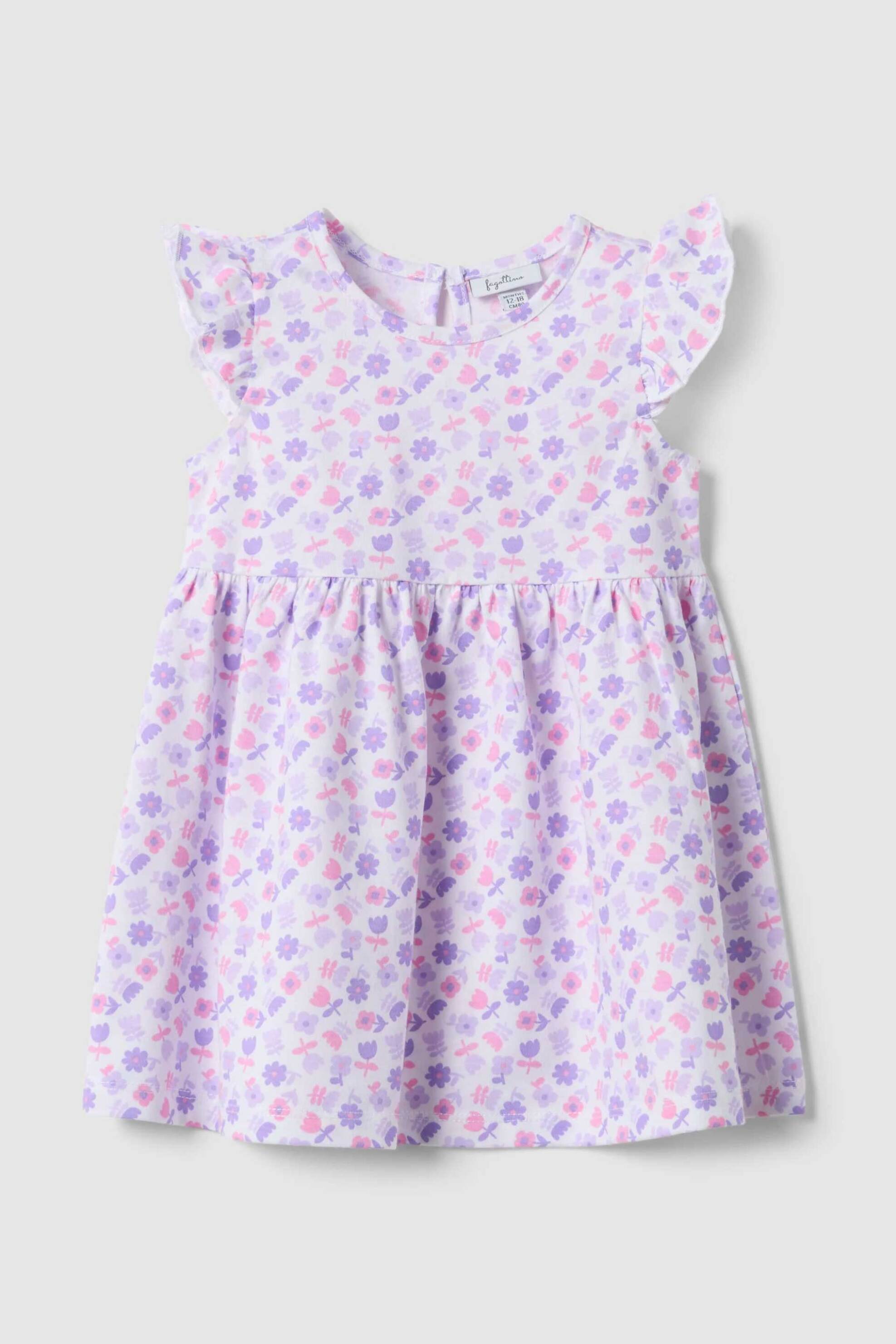 OVS βρεφικό φόρεμα με all-over print Regular Fit - 002659375 Λευκό