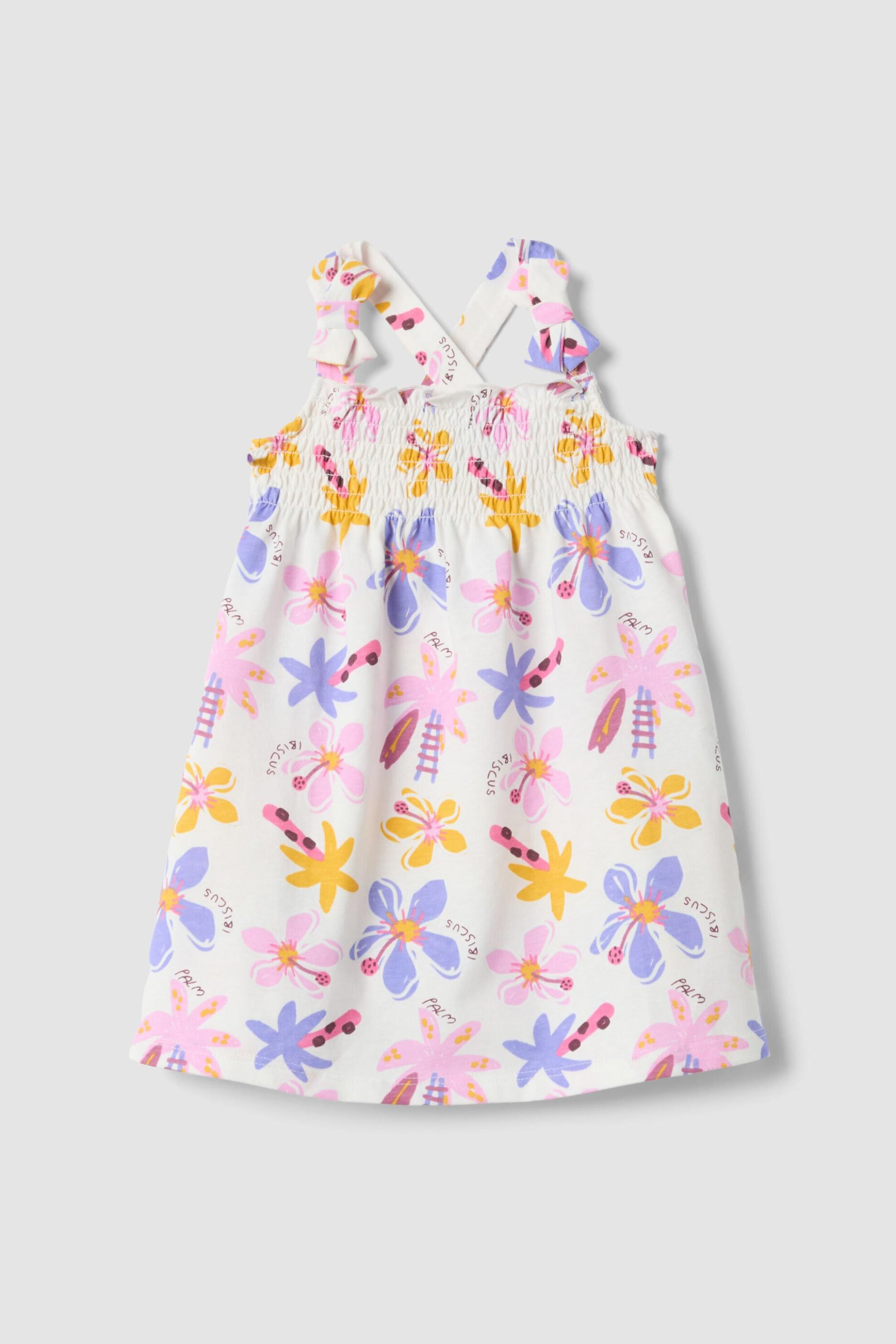 OVS βρεφικό φόρεμα με floral print Regular Fit - 002691847 Λευκό