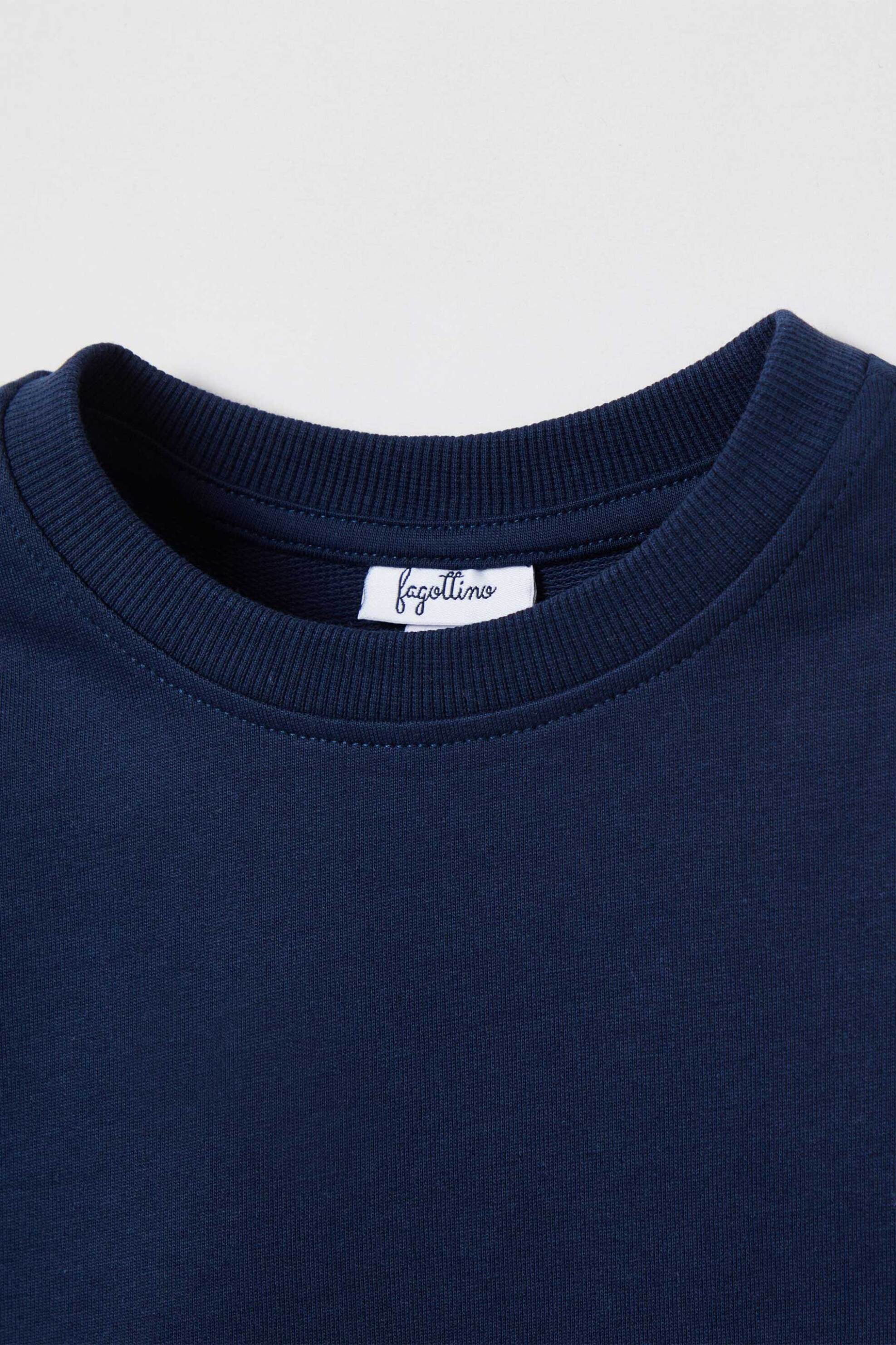 OVS παιδική μπλούζα φούτερ μονόχρωμη - 001819294 Μπλε Σκούρο φωτογραφία