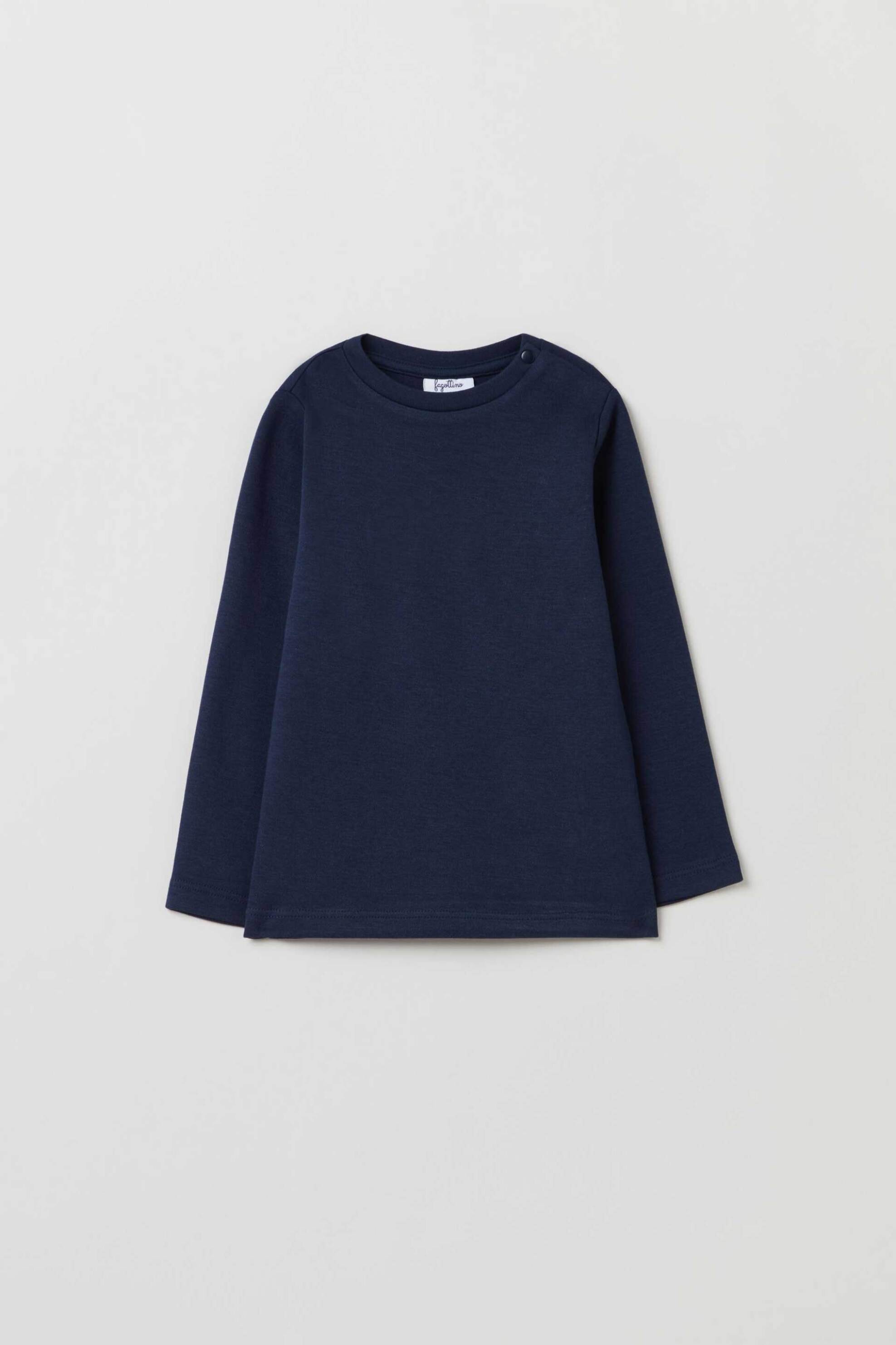 OVS KIDS OVS παιδική μπλούζα μονόχρωμη βαμβακερή - 001898066 Μπλε Σκούρο