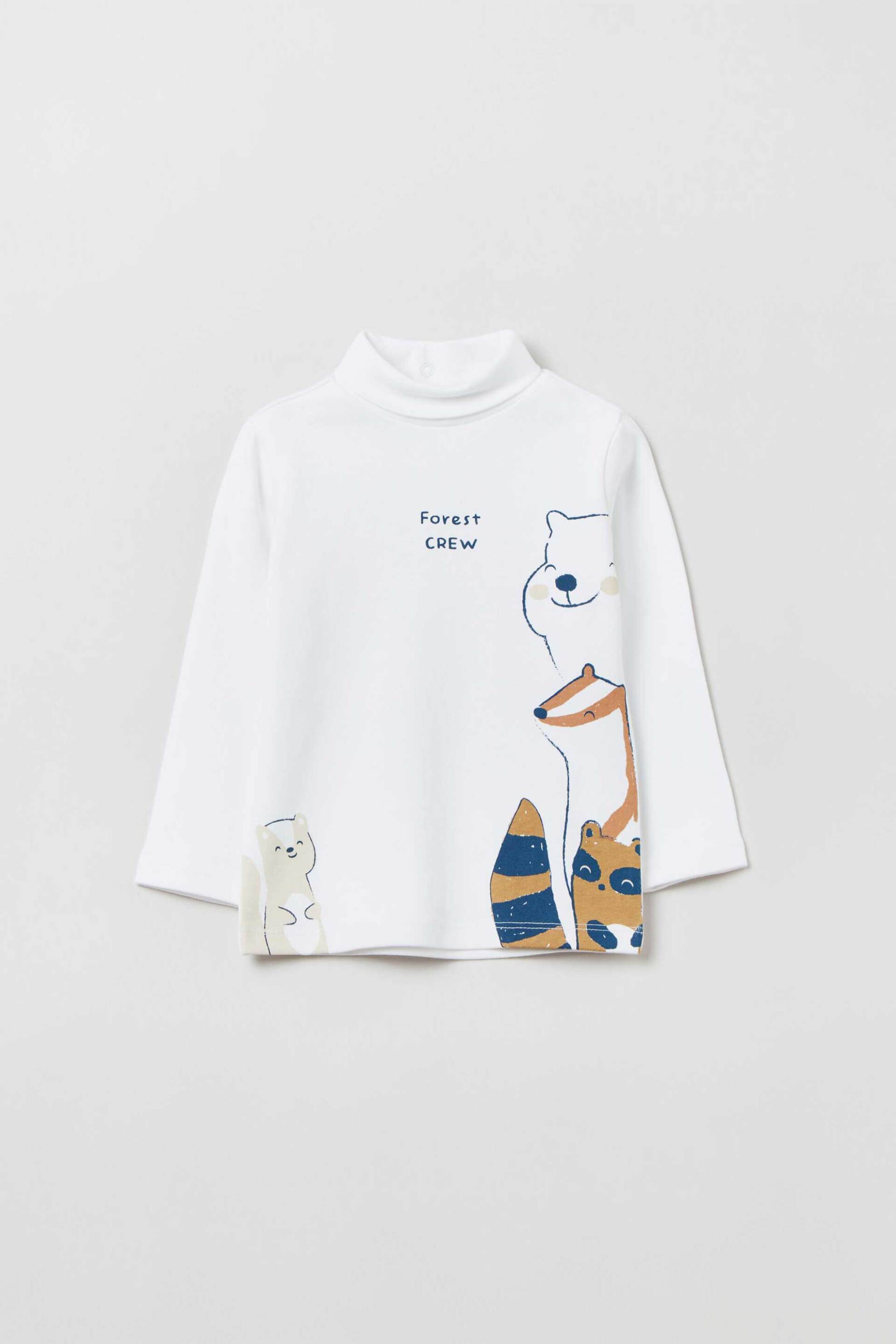 OVS KIDS OVS παιδική βαμβακερή μπλούζα με σχέδιο - 001913282 Λευκό