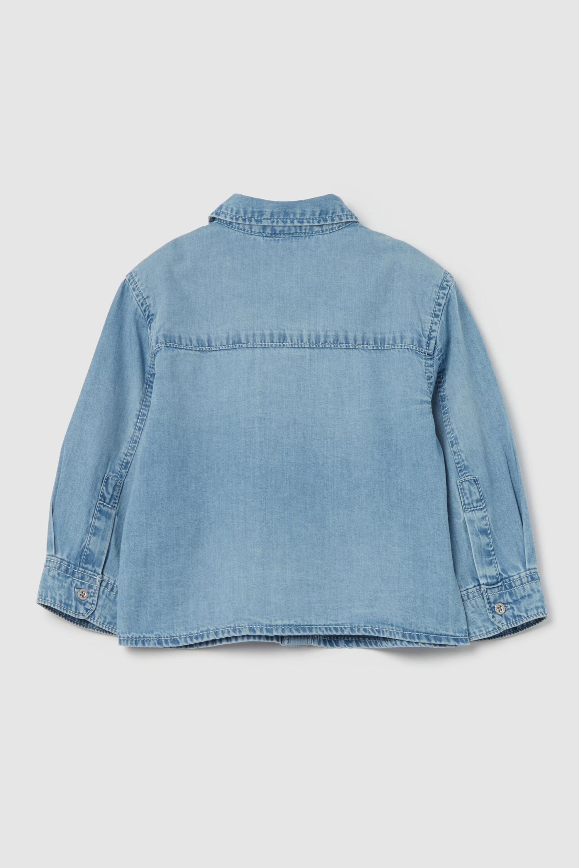 OVS βρεφικό denim πουκάμισο με τσέπες Regular Fit - 002112836 Μπλε Σκούρο φωτογραφία