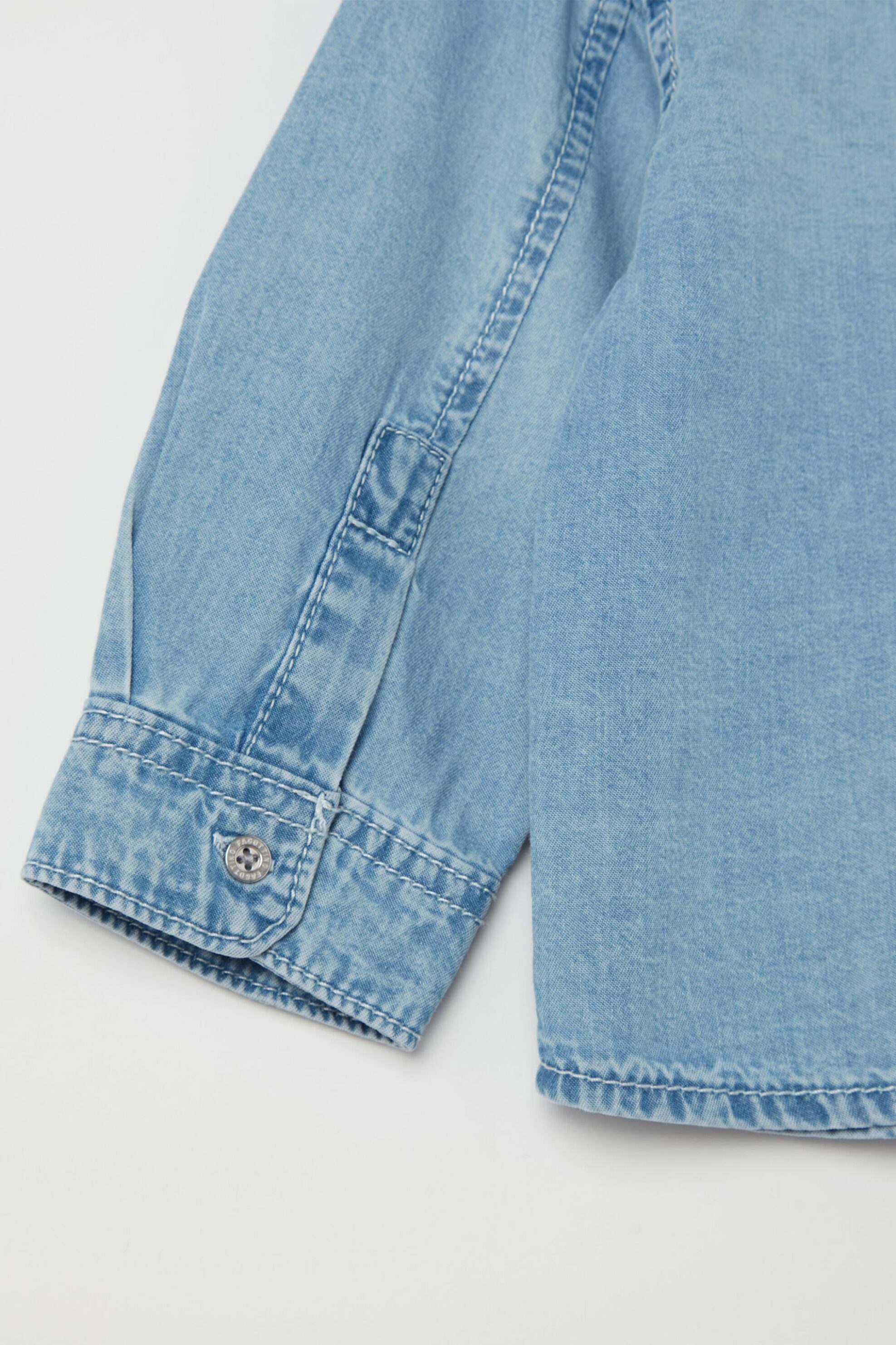 OVS βρεφικό denim πουκάμισο με τσέπες Regular Fit - 002112836 Μπλε Σκούρο φωτογραφία