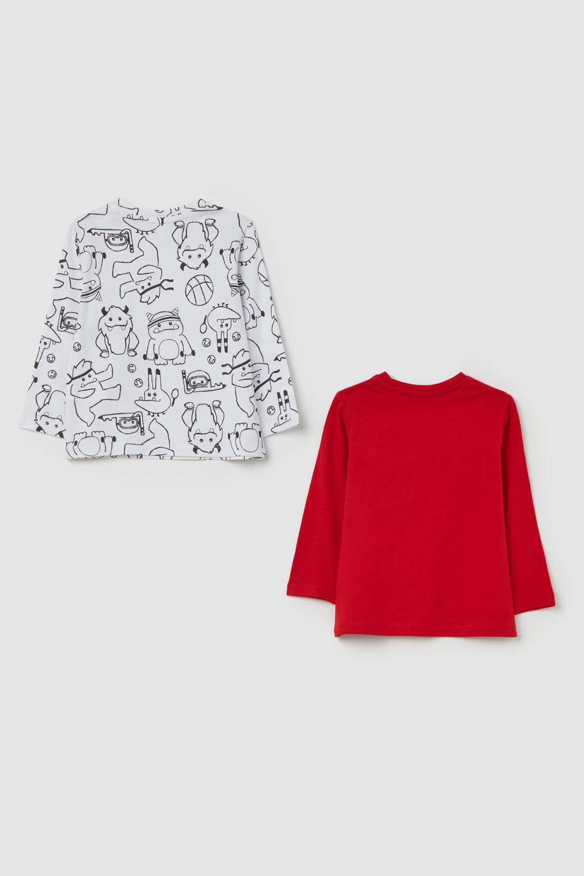 OVS βρεφικό σετ μακρυμάνικες μπλούζες Regular Fit - 002119732 Λευκό φωτογραφία