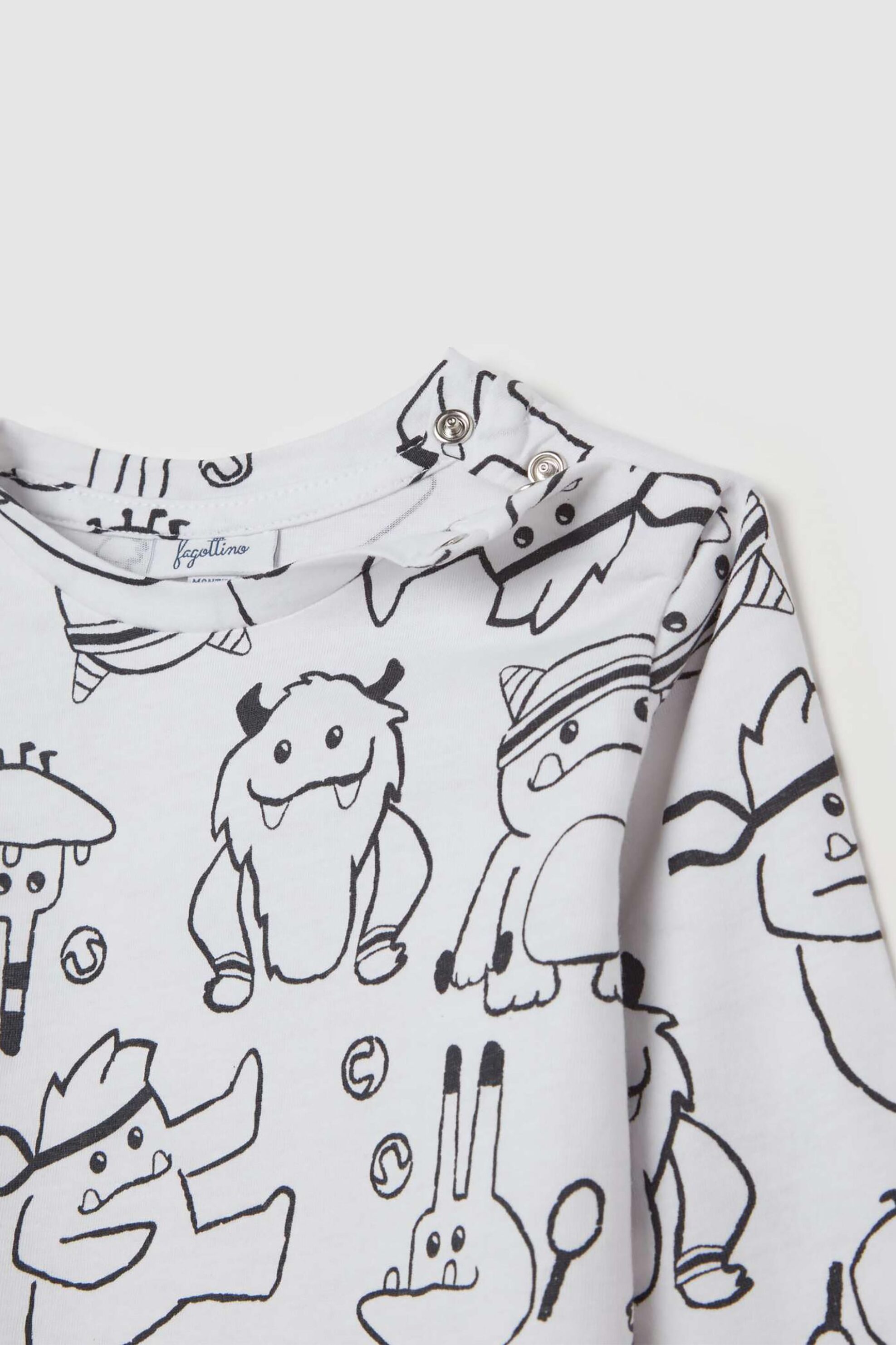 OVS βρεφικό σετ μακρυμάνικες μπλούζες Regular Fit - 002119732 Λευκό φωτογραφία