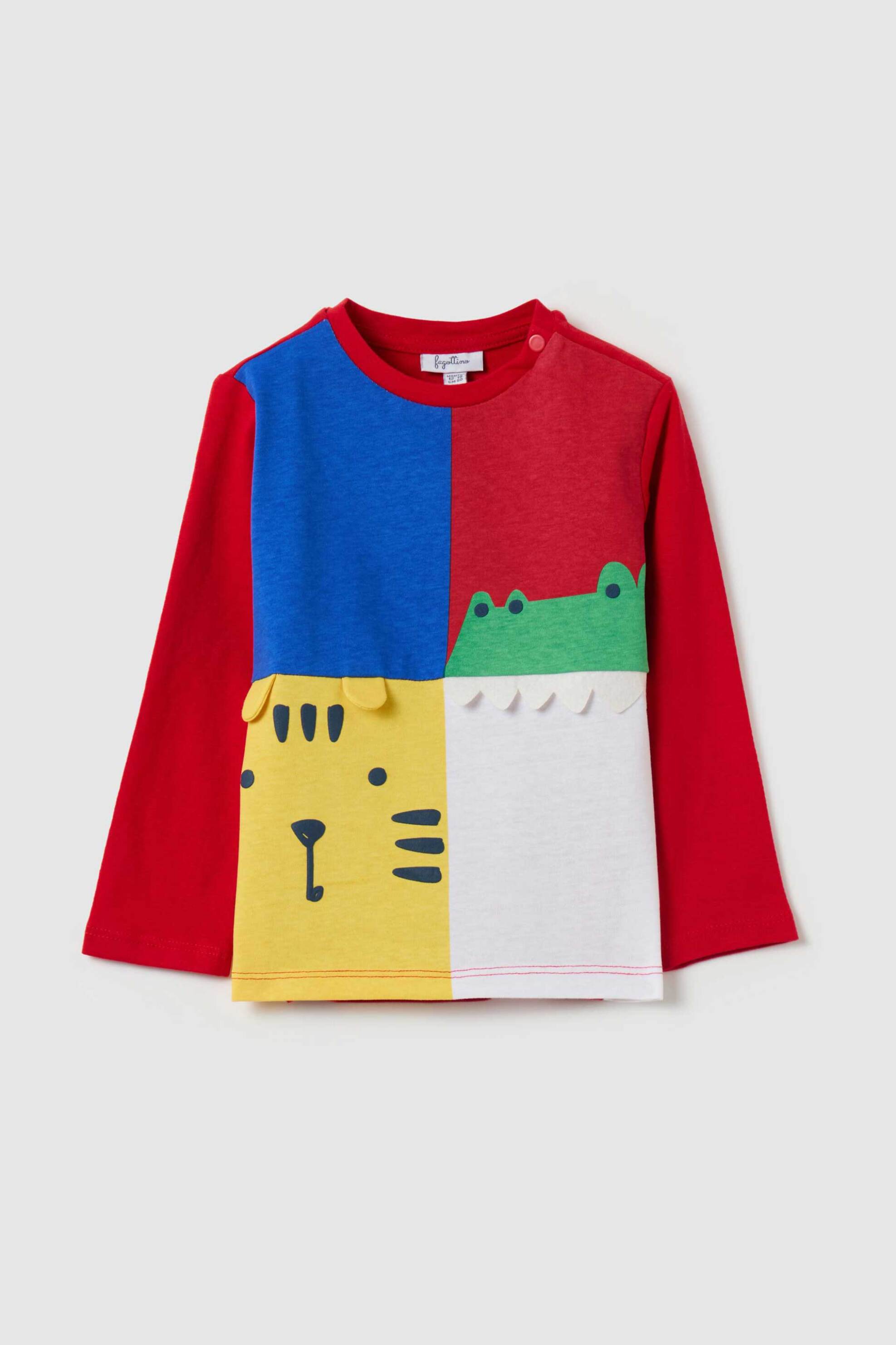 OVS βρεφική μπλούζα με χρωματιστά κουτιά - 002121374 Κόκκινο