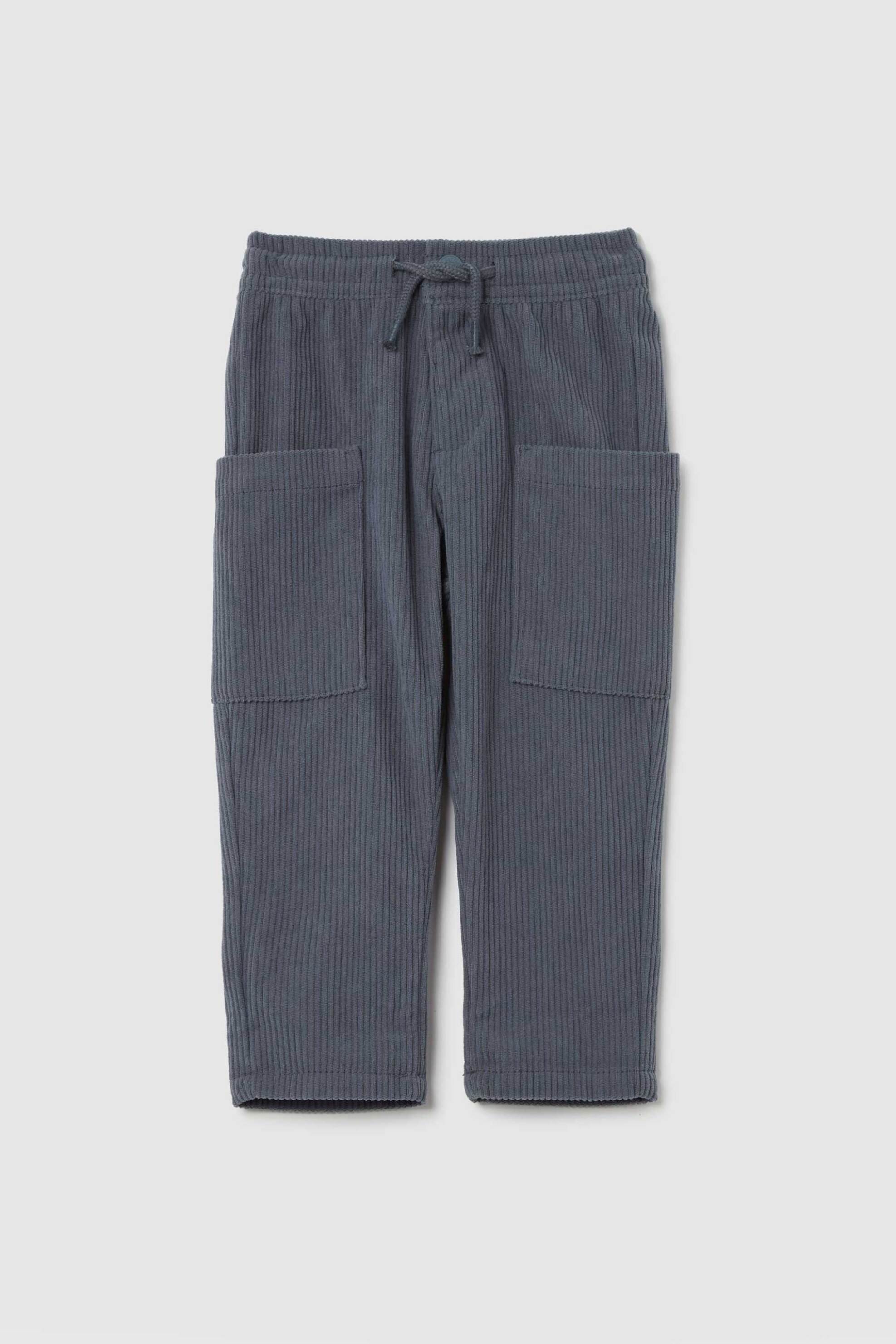 OVS βρεφικό παντελόνι κοτλέ μονόχρωμο - 002121557 Γκρι