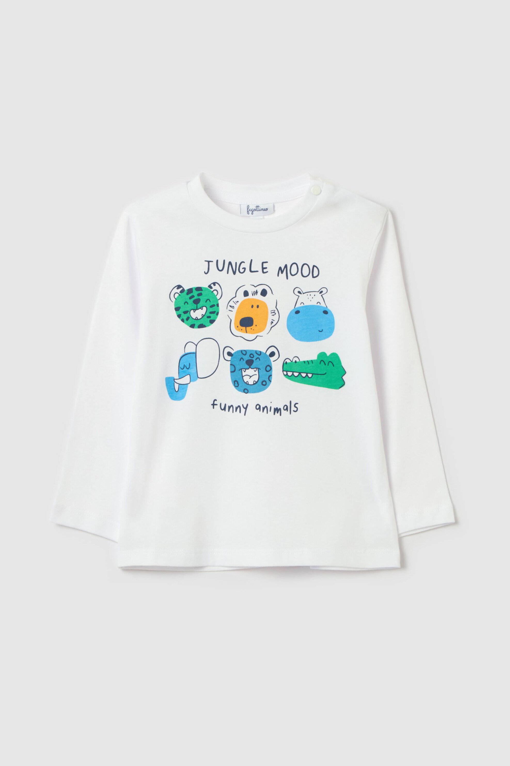 OVS KIDS OVS βρεφική μπλούζα με print “Jungle Mood” - 002197799 Λευκό