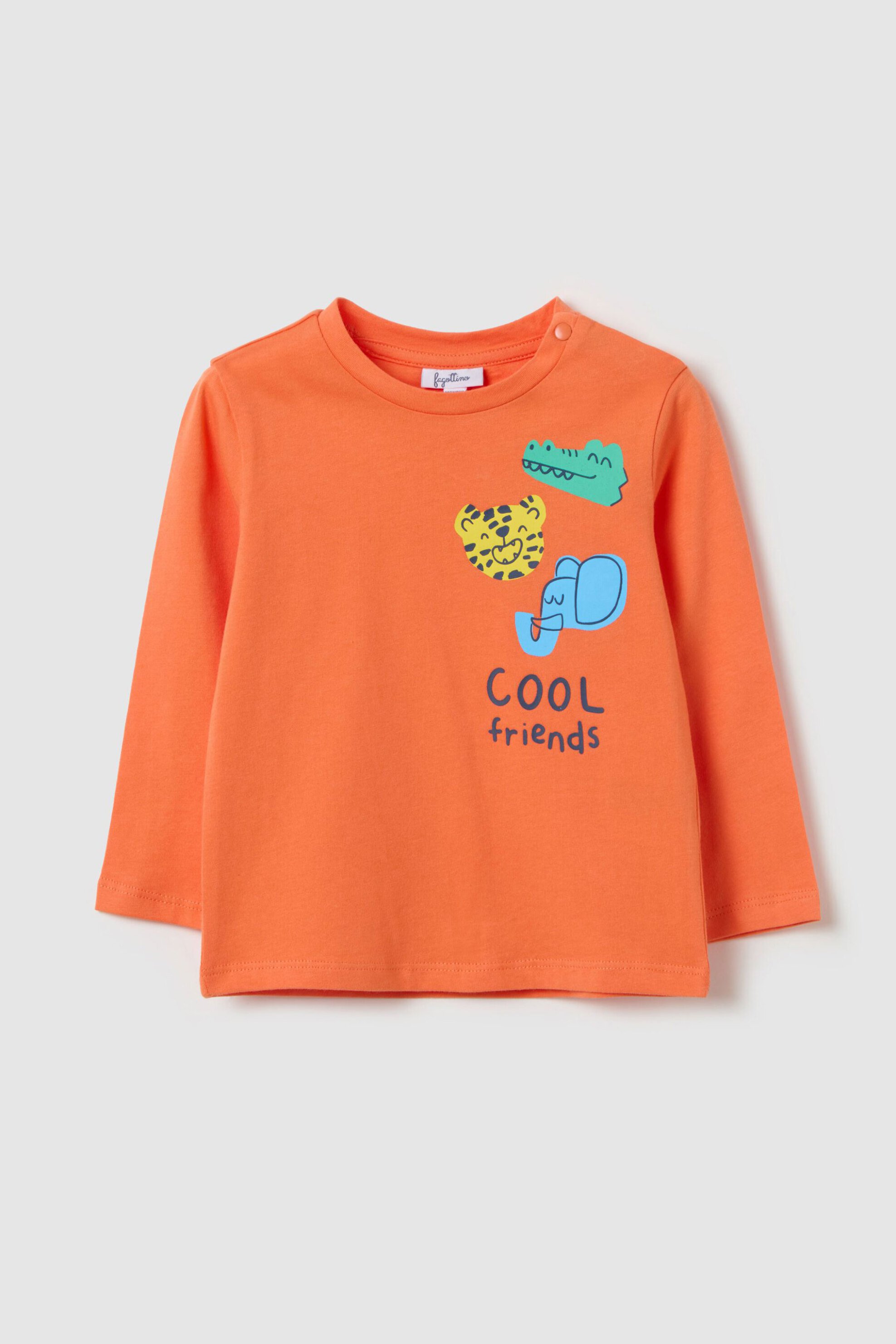 OVS KIDS OVS βρεφική μπλούζα με print “Cool Friends” - 002197803 Πορτοκαλί