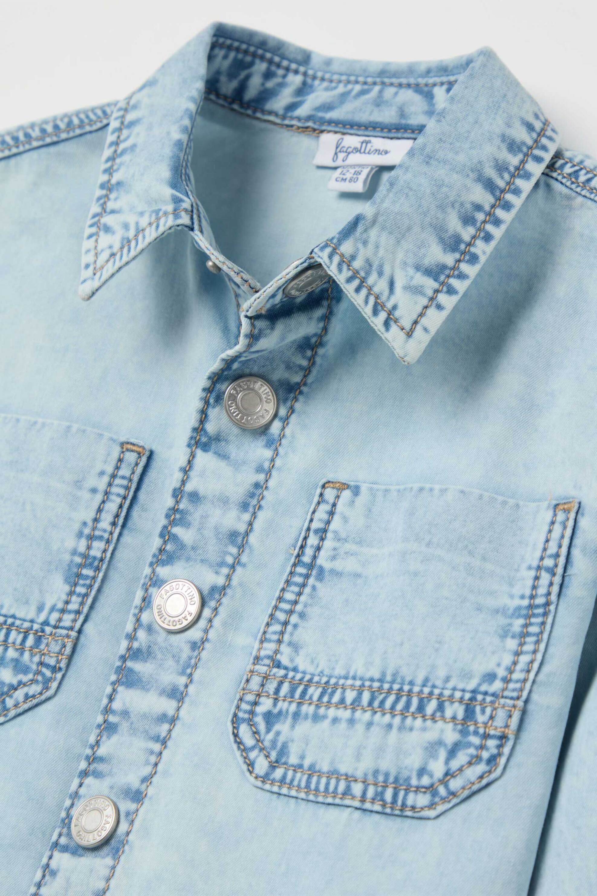 OVS βρεφικό denim πουκάμισο - 002196289 Μπλε φωτογραφία