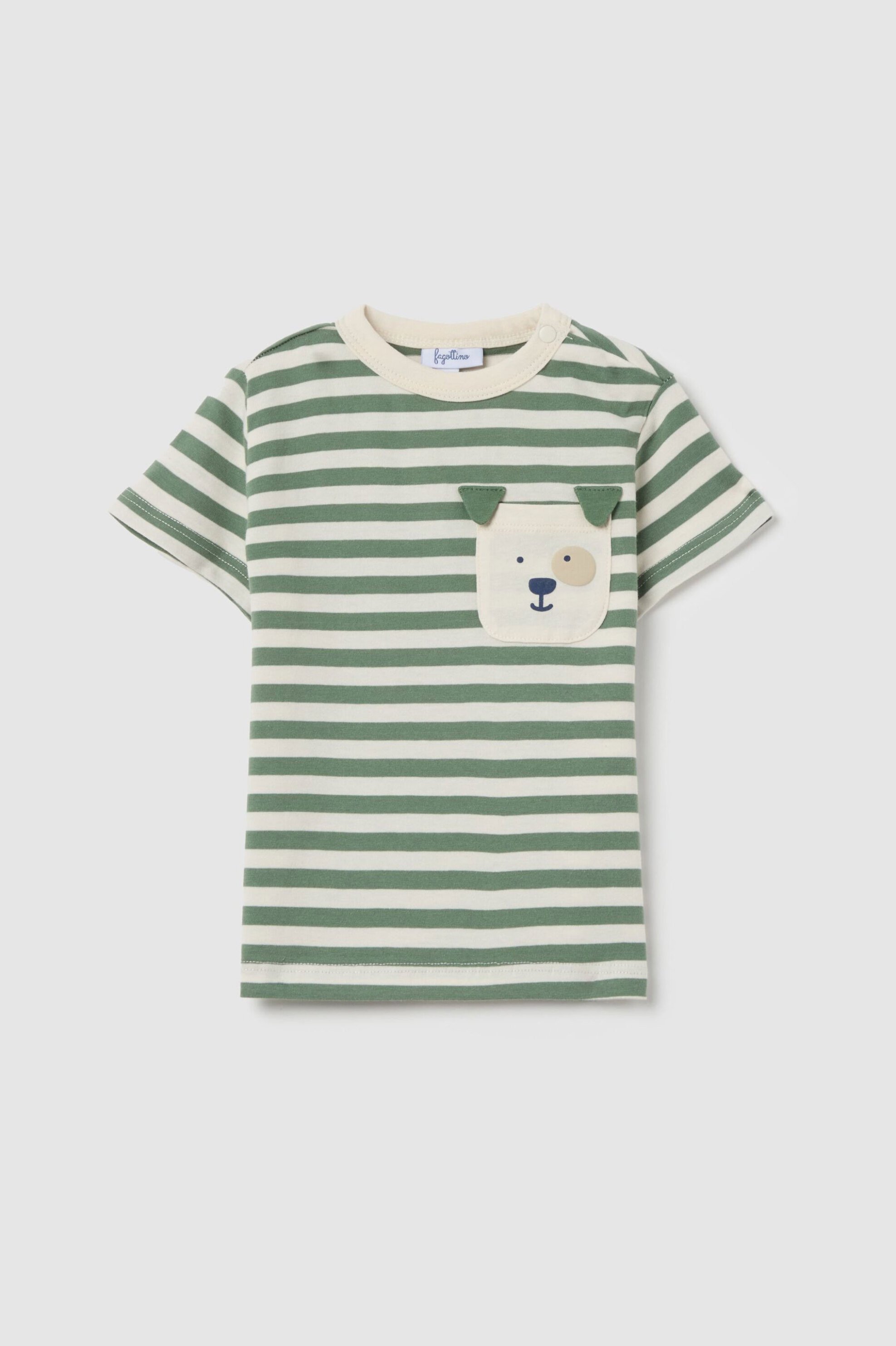 OVS KIDS OVS βρεφικό T-shirt με τσέπη στο στήθος - 002199477 Πράσινο