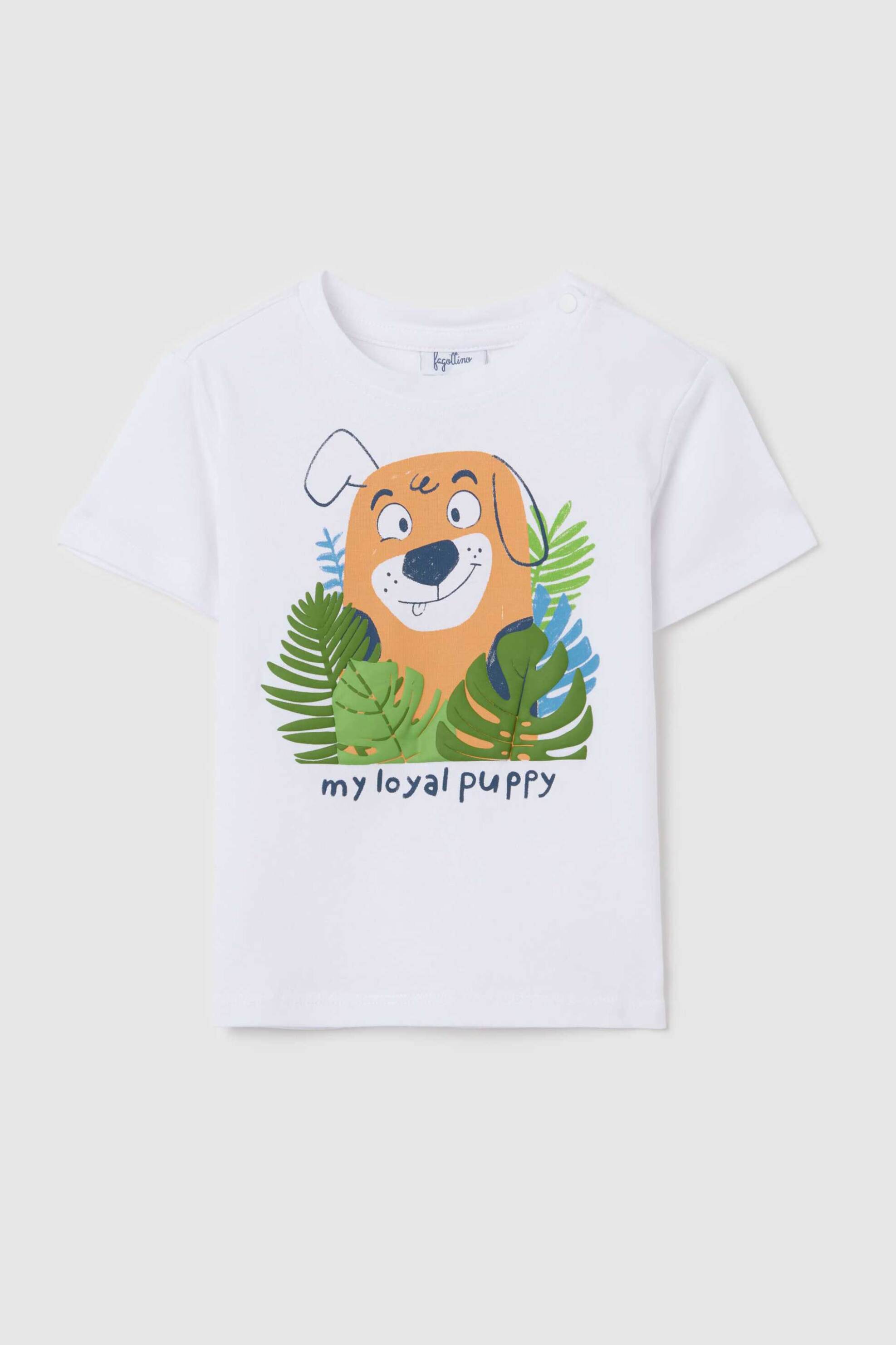 OVS βρεφικό T-shirt με print Regular Fit - 002266397 Λευκό