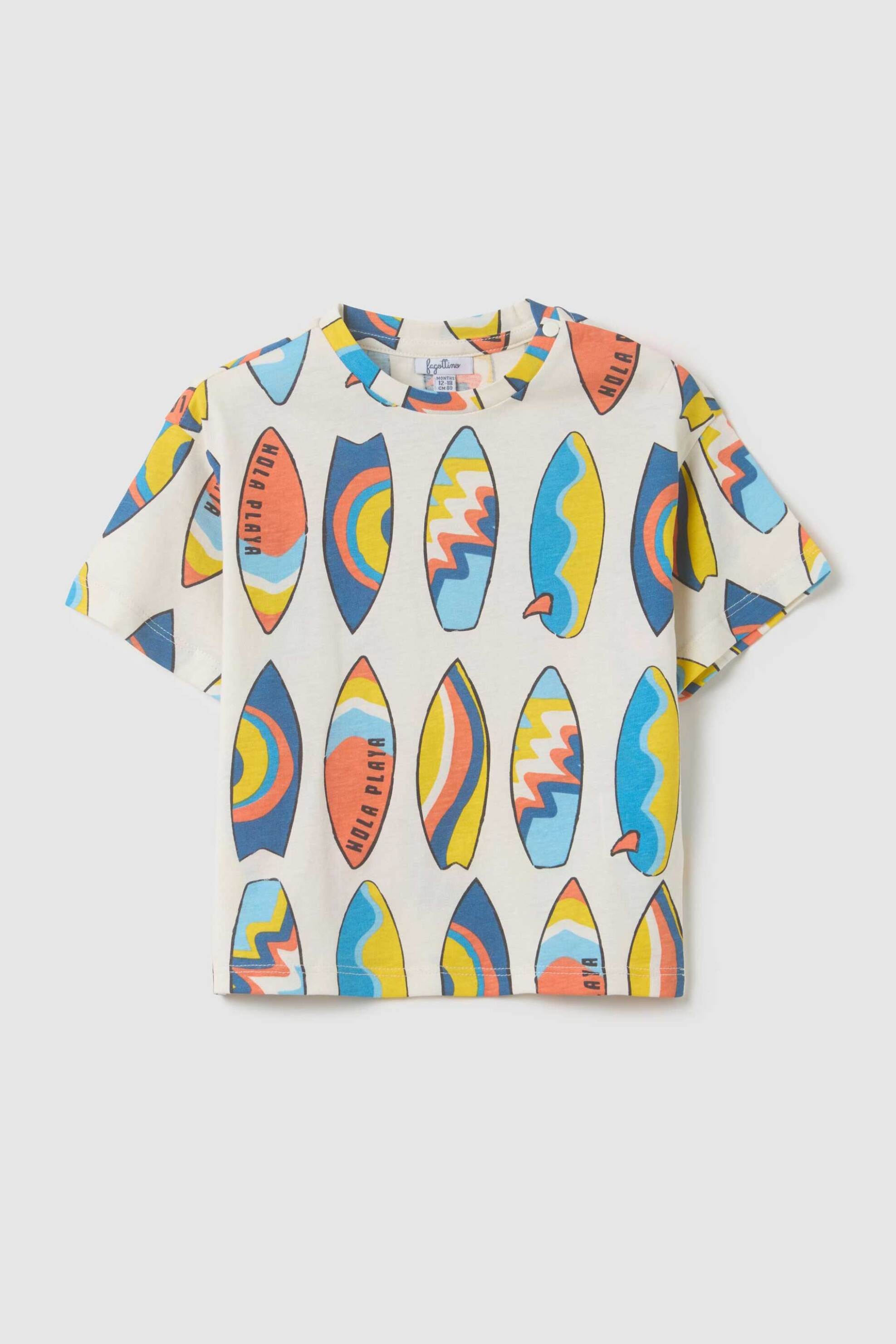 OVS βρεφικό T-shirt με all-over print Regular Fit - 002279889 Λευκό