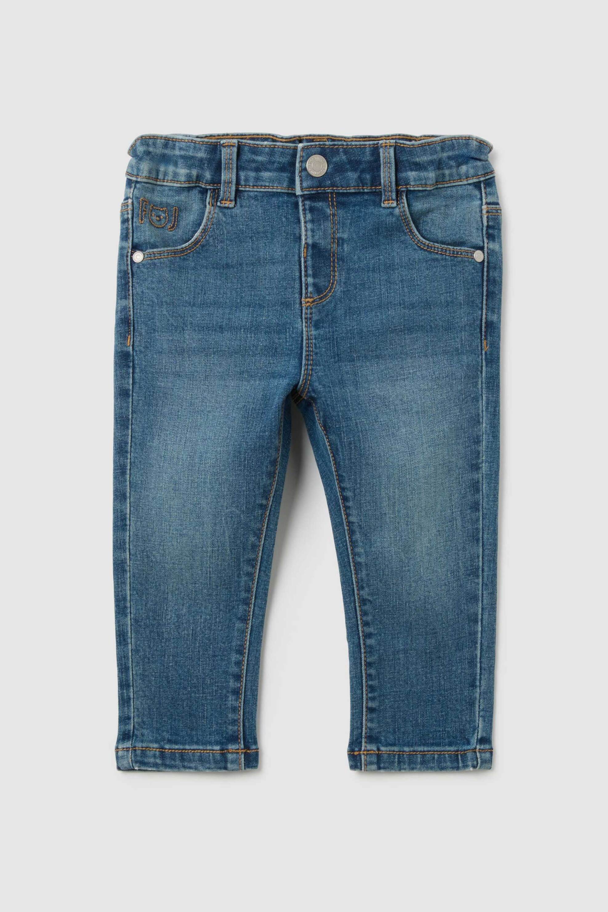 OVS KIDS OVS βρεφικό τζιν παντελόνι με ελαστική μέση Straight Fit - 002394472 Denim Blue