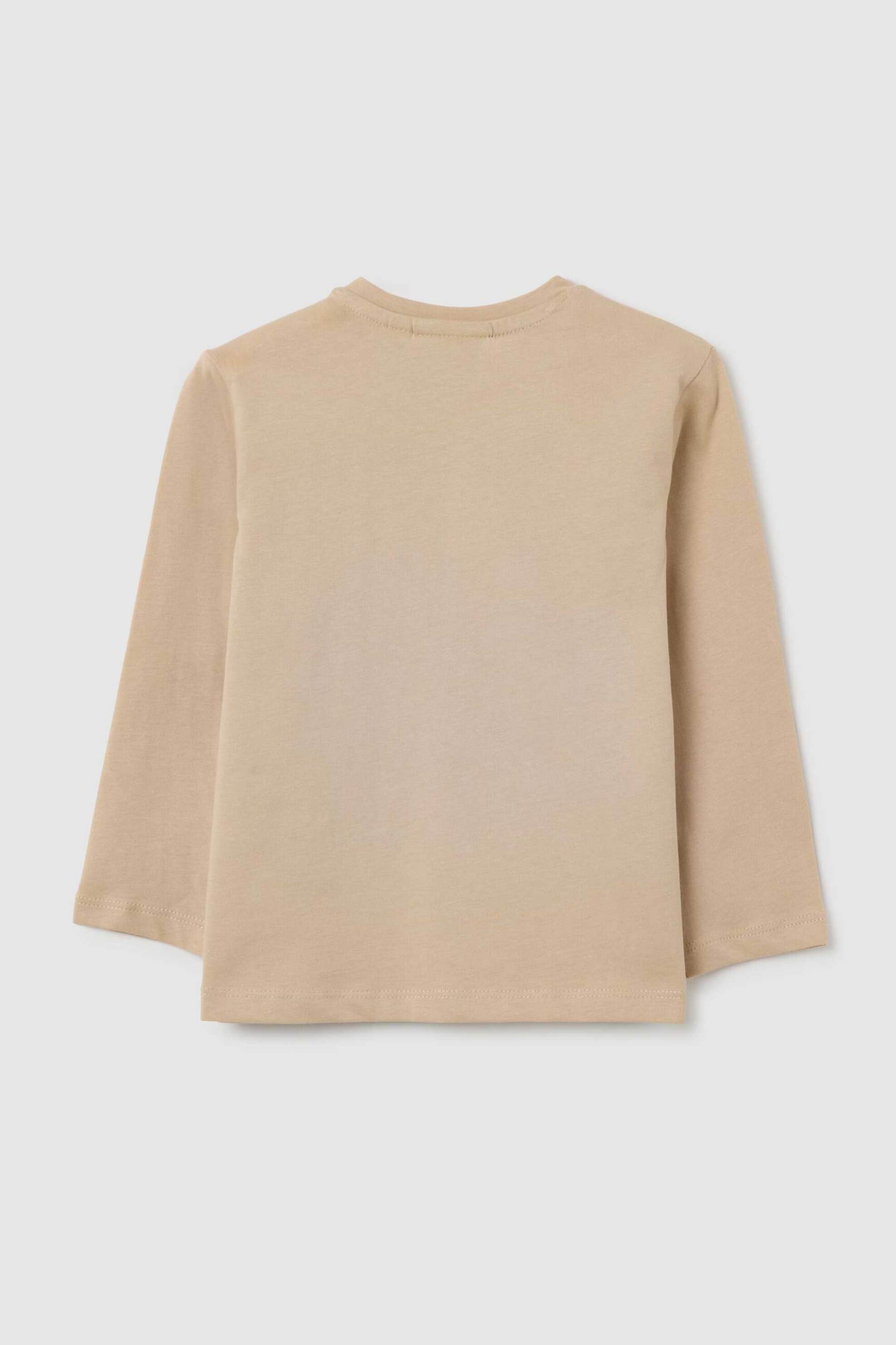 OVS βρεφική μπλούζα φούτερ με print Regular Fit - 002396278 Μπεζ φωτογραφία