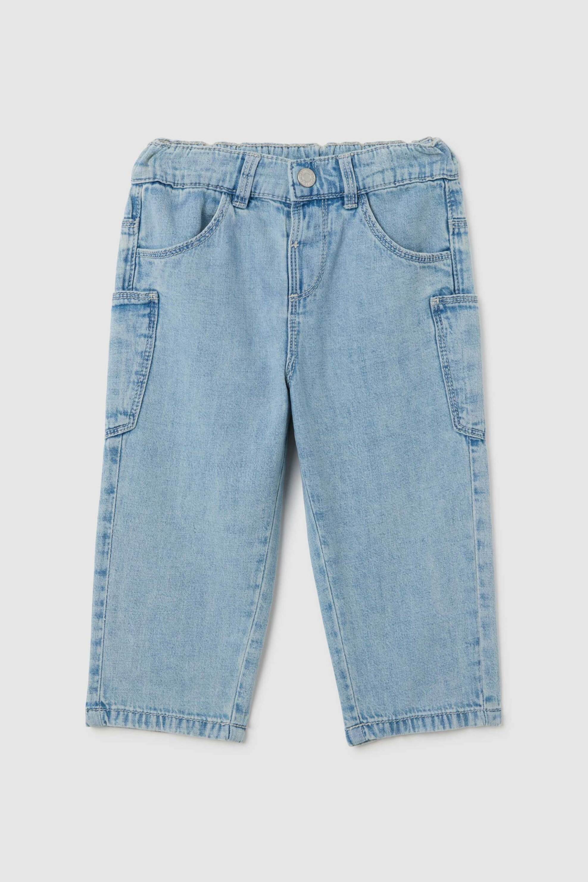 OVS KIDS OVS βρεφικό τζιν παντελόνι με ελαστική μέση Over Fit - 002414940 Denim Blue