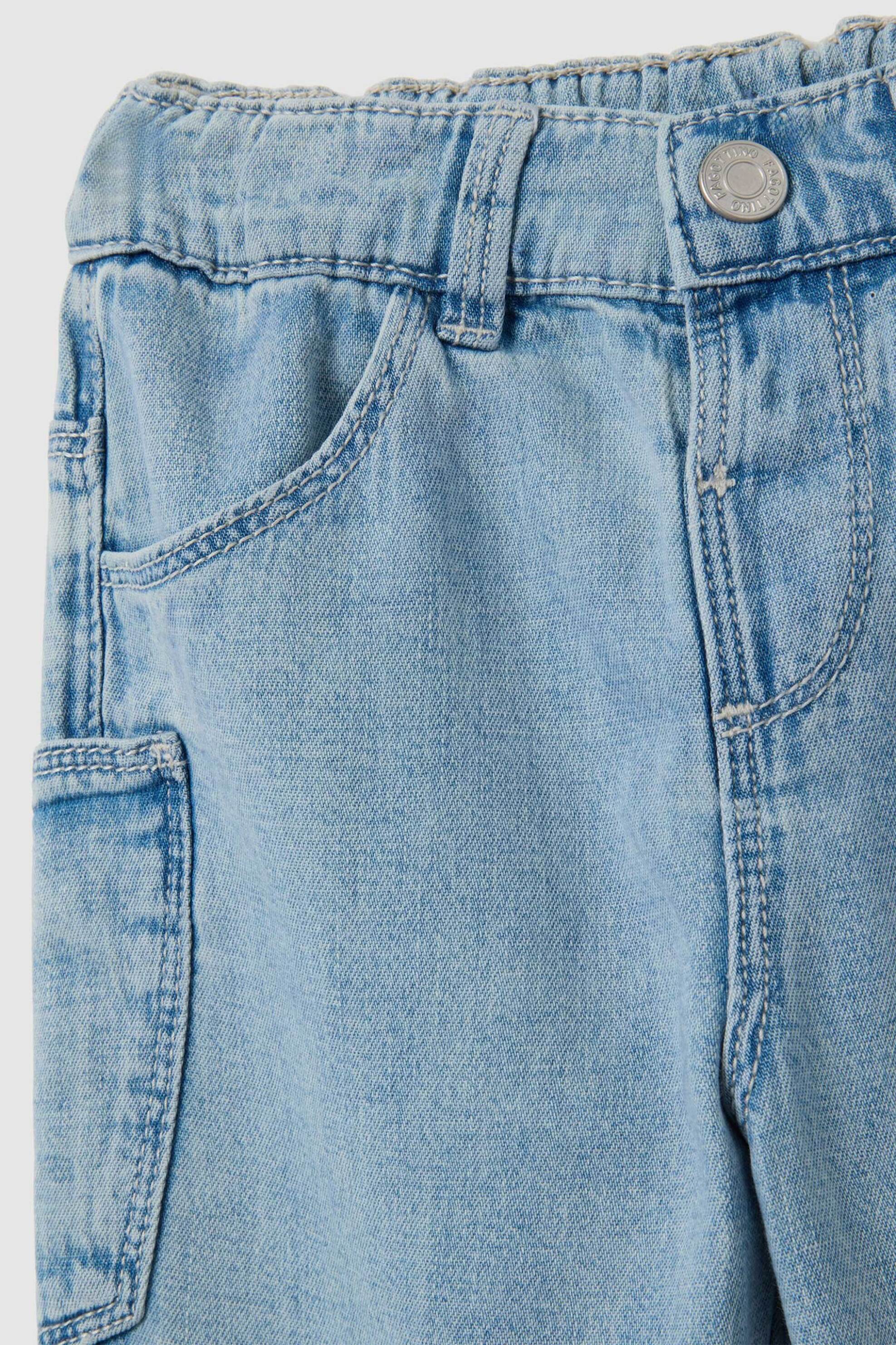 OVS βρεφικό τζιν παντελόνι με ελαστική μέση Over Fit - 002414940 Denim Blue φωτογραφία