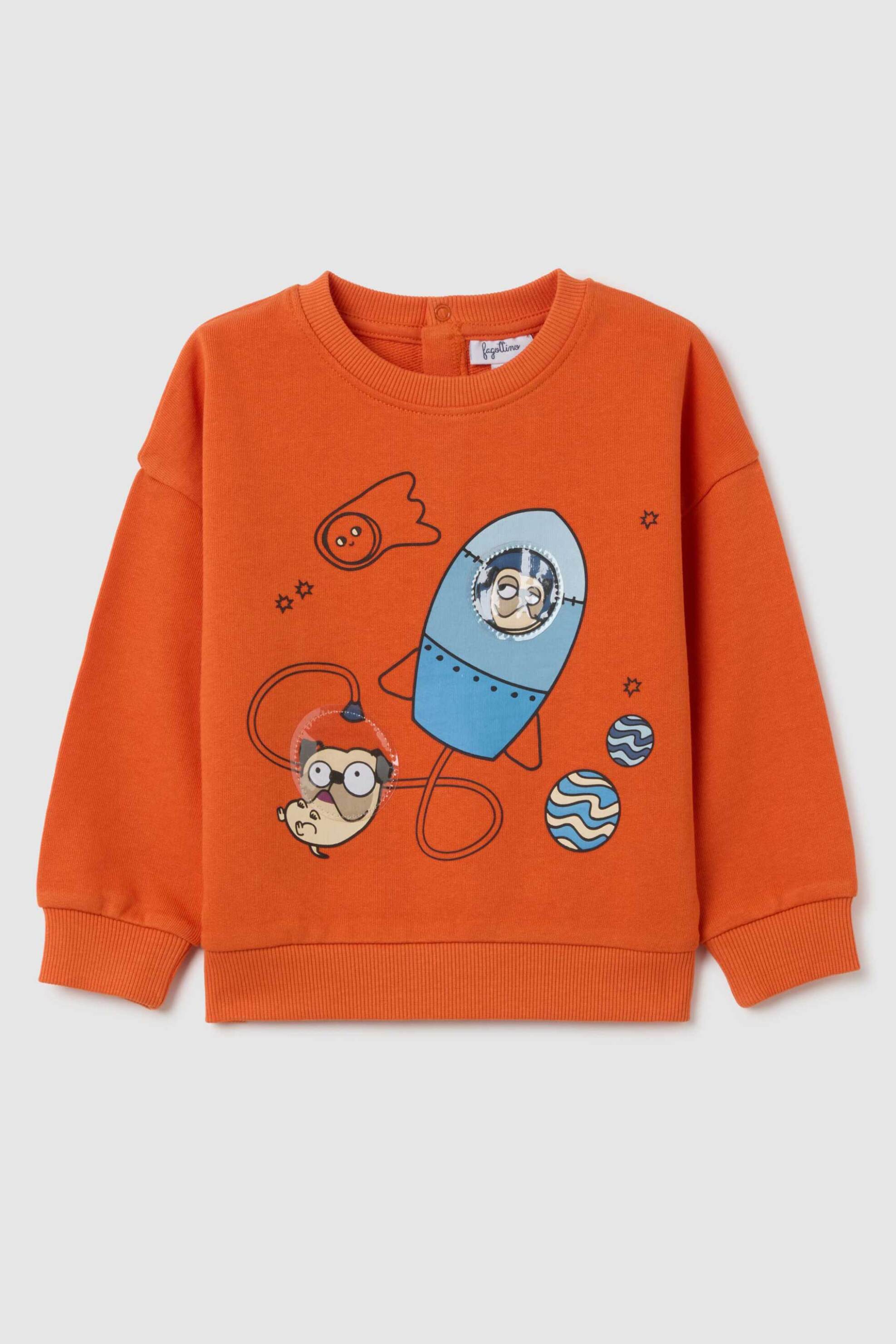 OVS KIDS OVS βρεφική μπλούζα φούτερ με print Regular Fit - 002414990 Πορτοκαλί