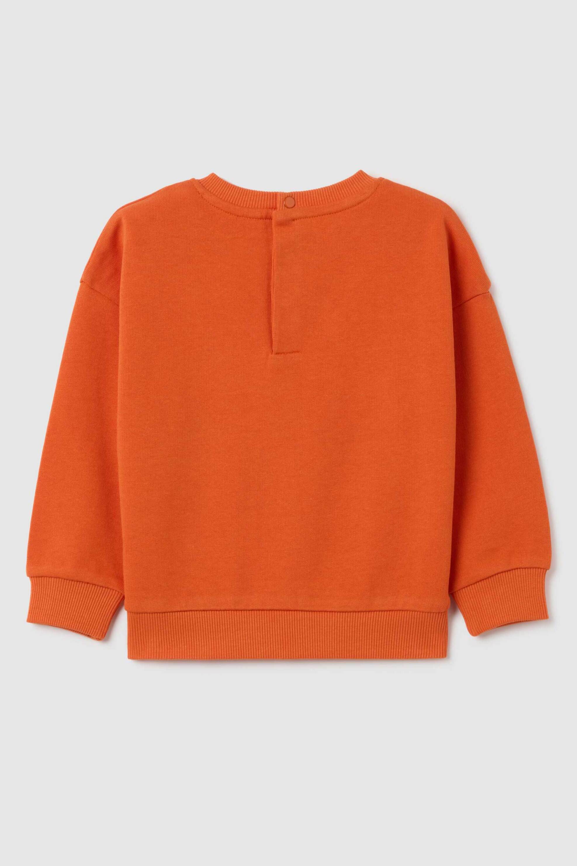 OVS βρεφική μπλούζα φούτερ με print Regular Fit - 002414990 Πορτοκαλί φωτογραφία