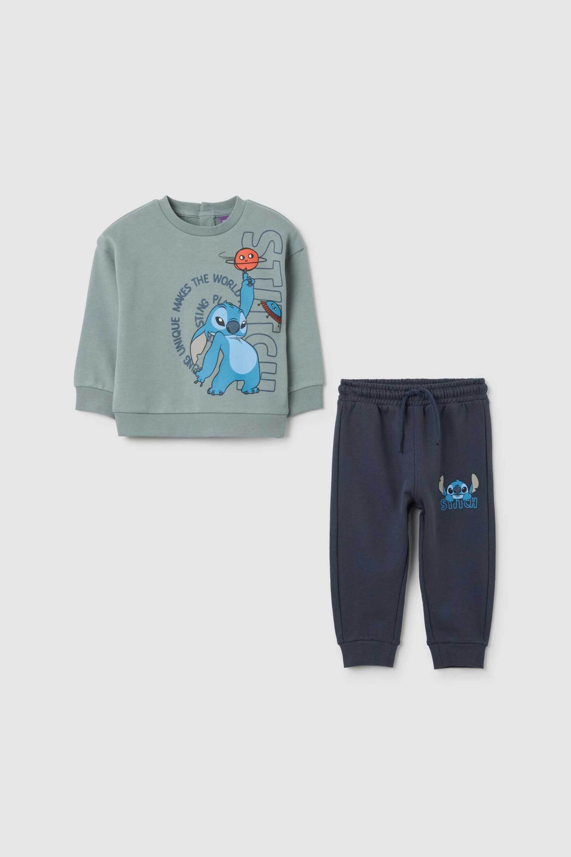 OVS KIDS OVS βρεφικό σετ μπλούζα φούτερ με παντελόνι φόρμας Regular Fit - 002415005 Πράσινο Μέντας