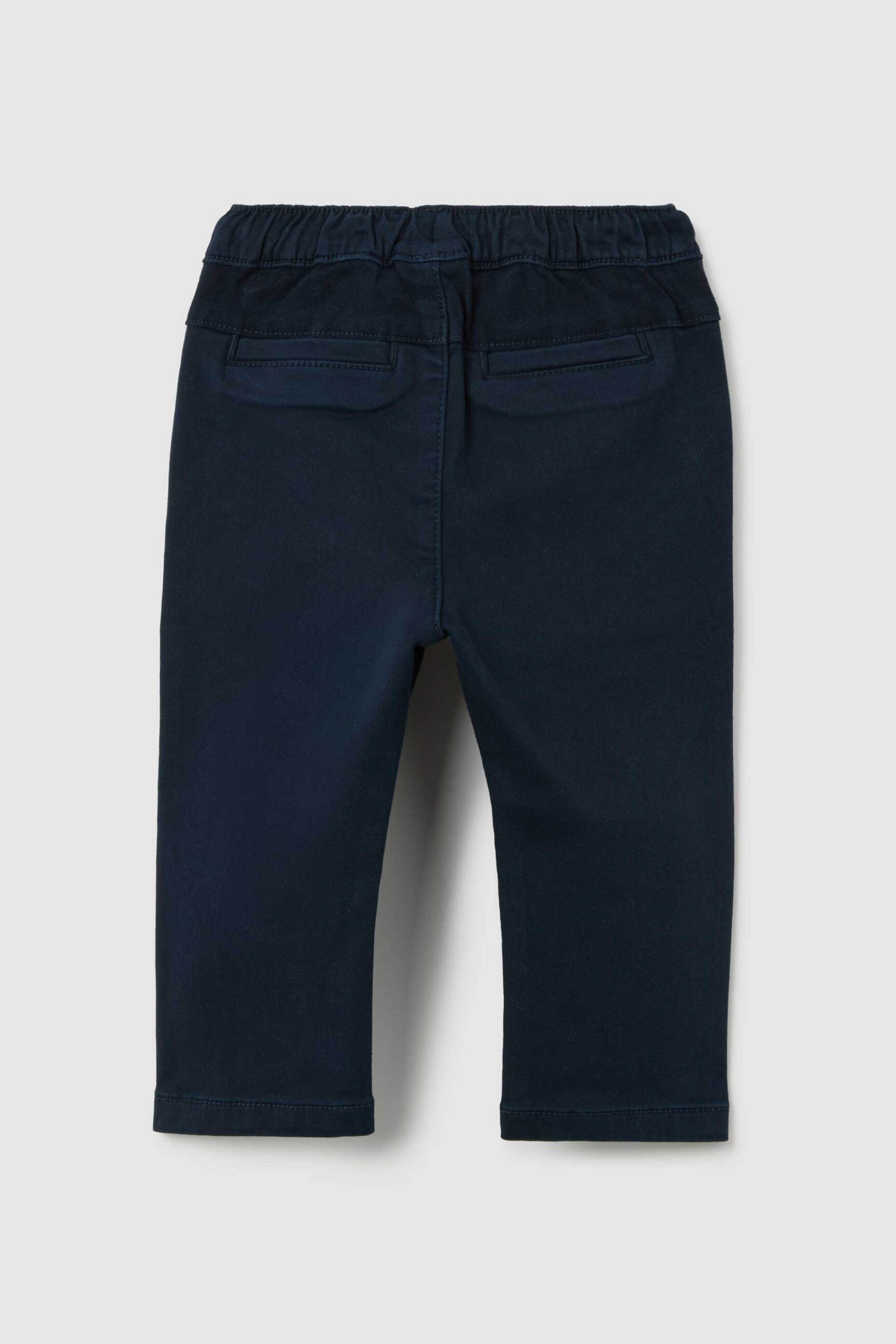 OVS βρεφικό παντελόνι μονόχρωμο με ελαστική μέση Regular Fit - 002415010 Μπλε Σκούρο φωτογραφία