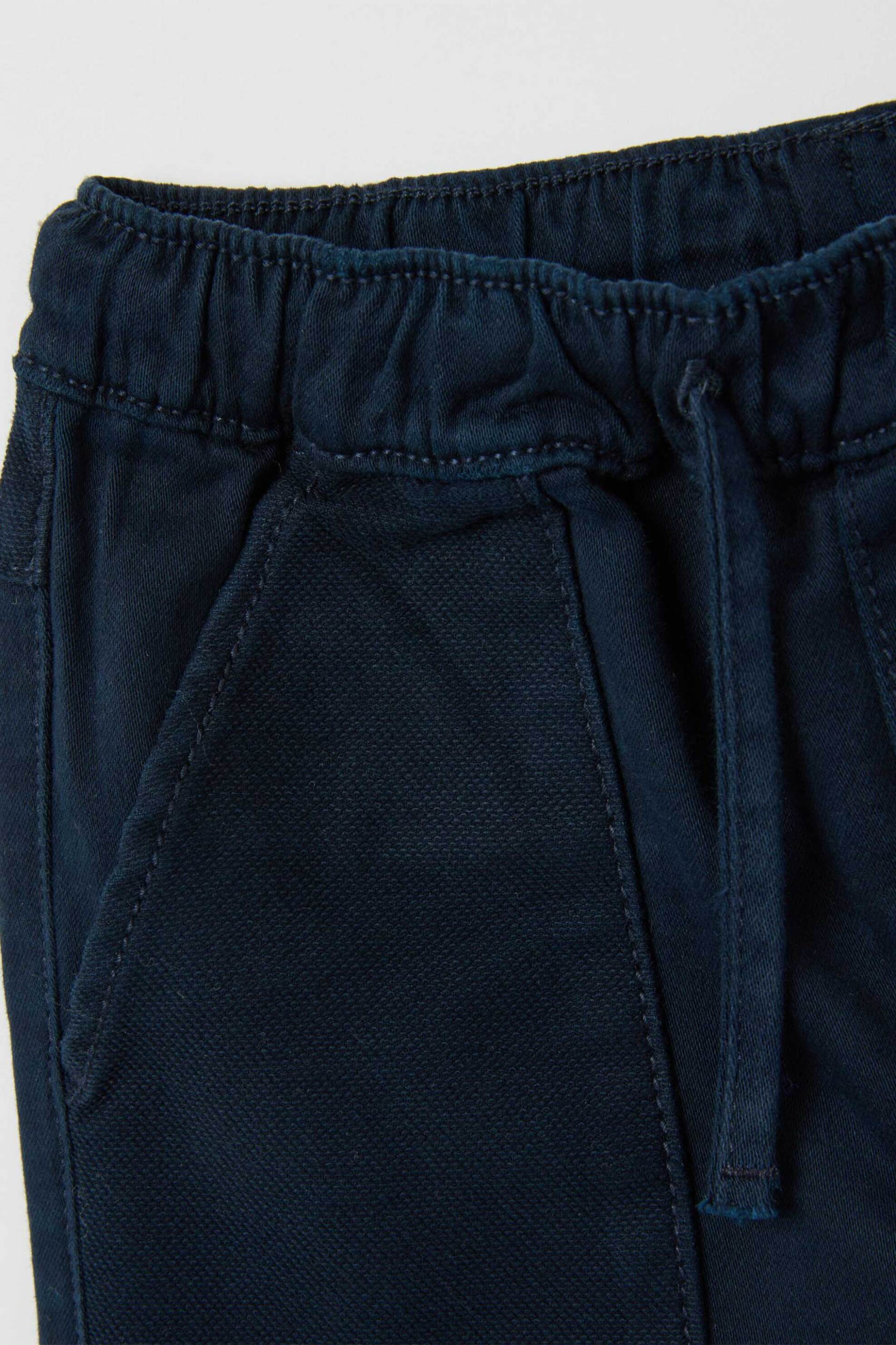 OVS βρεφικό παντελόνι μονόχρωμο με ελαστική μέση Regular Fit - 002415010 Μπλε Σκούρο φωτογραφία