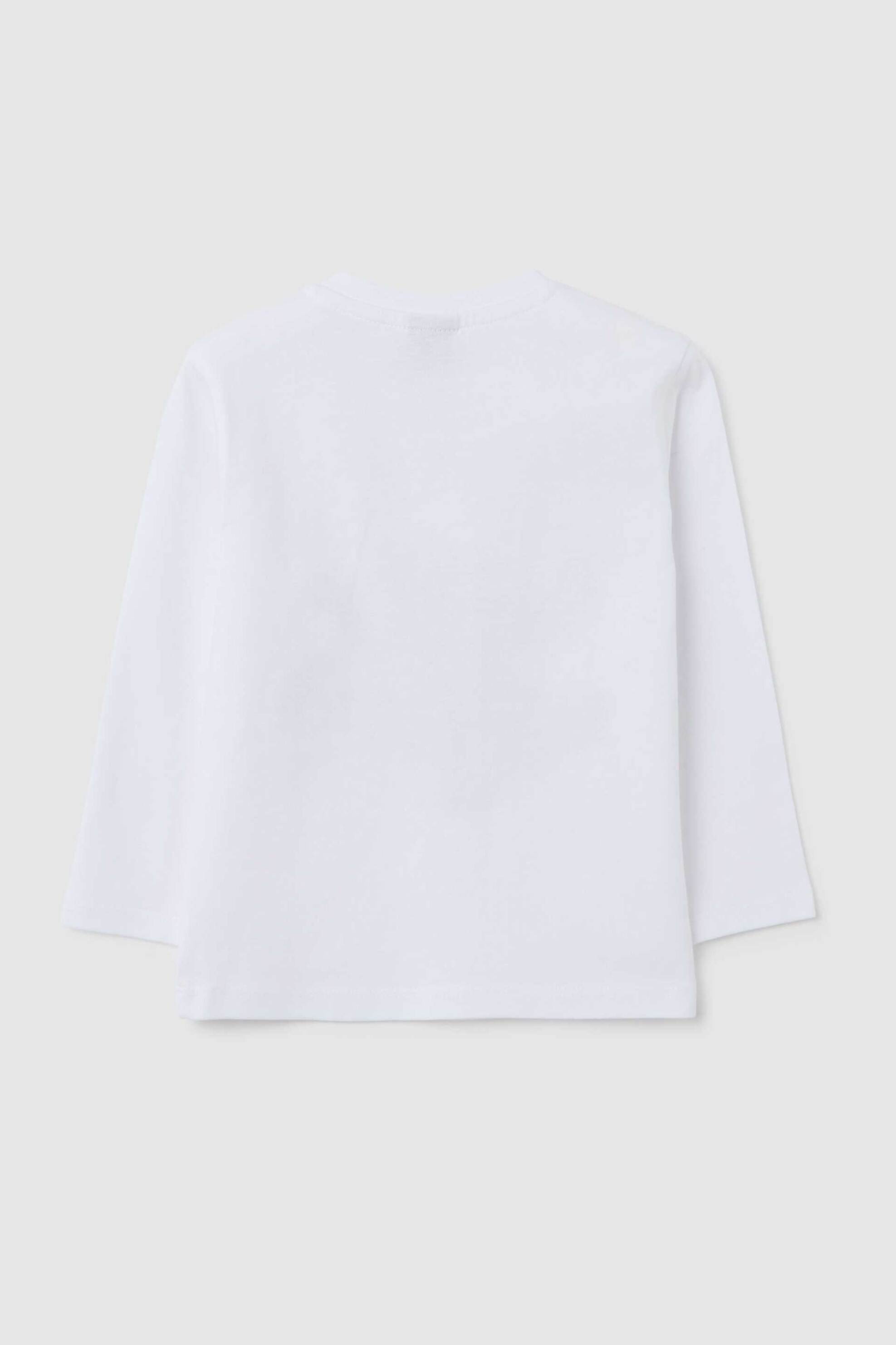 OVS βρεφική μπλούζα μακρυμάνικη με print Regular Fit - 002415058 Λευκό φωτογραφία