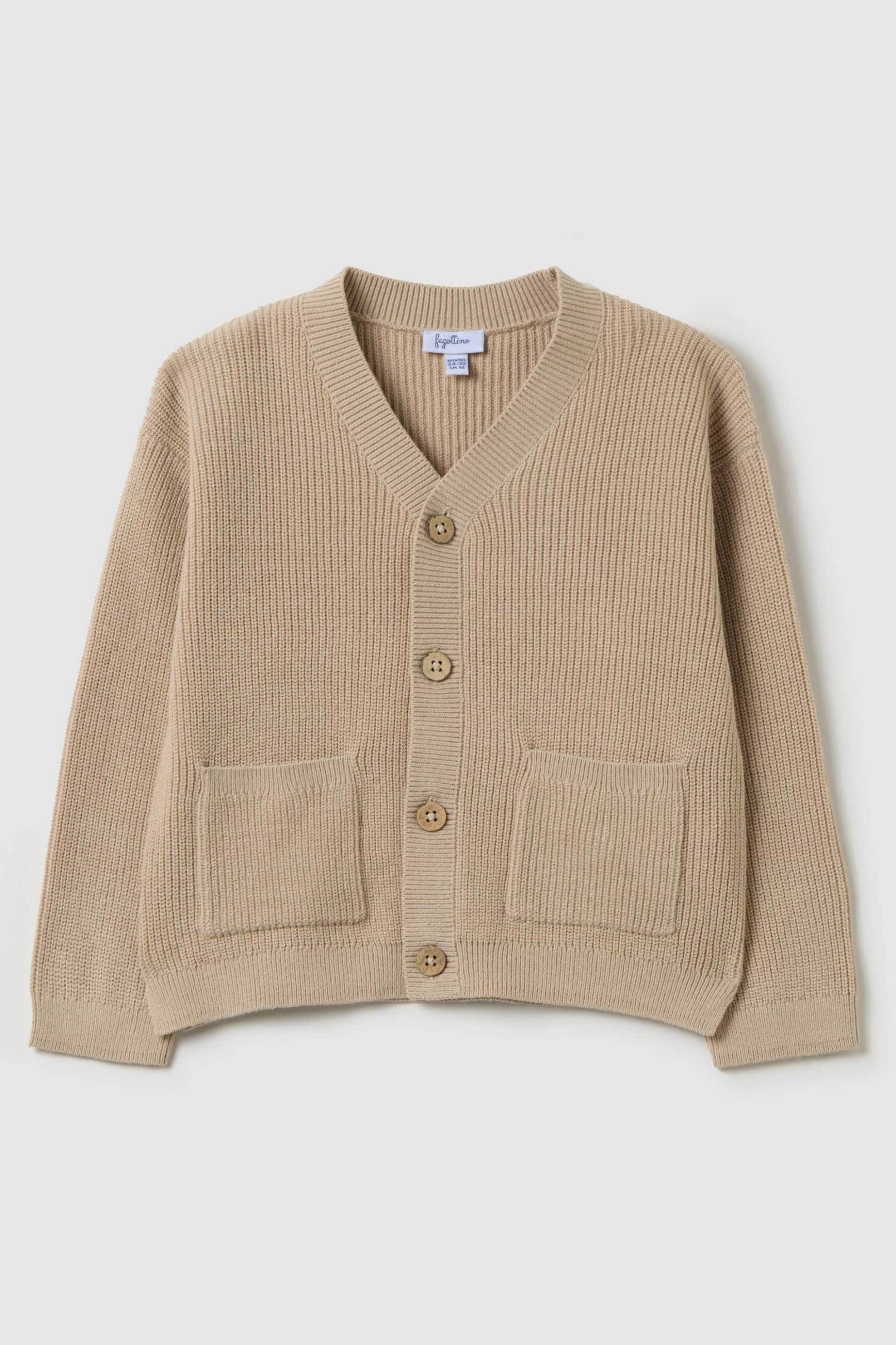 OVS KIDS OVS βρεφική ζακέτα ribbed Over Fit - 002415110 Μπεζ