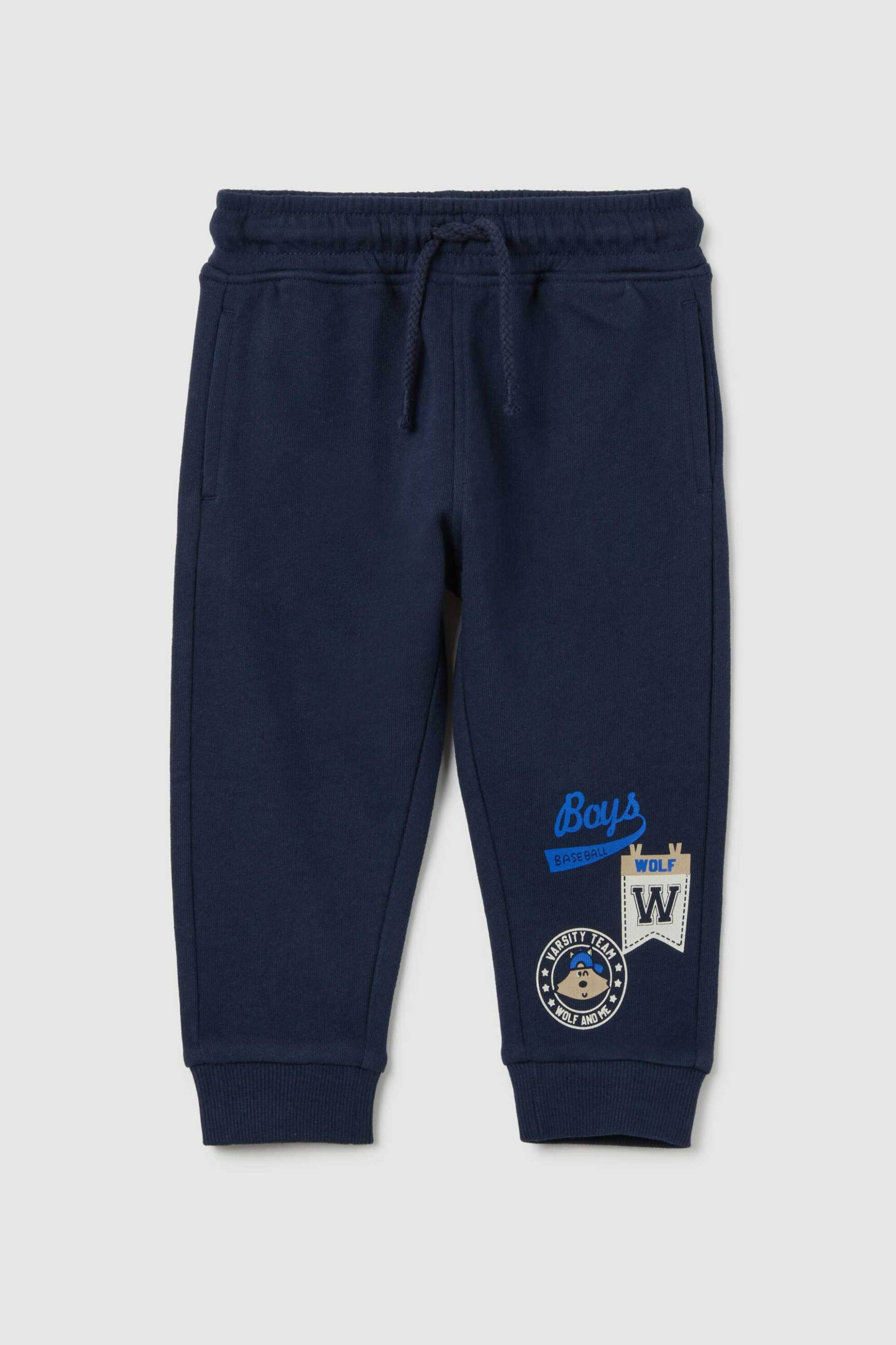 OVS KIDS OVS βρεφικό παντελόνι φόρμας με print Regular Fit - 002443220 Μπλε Σκούρο