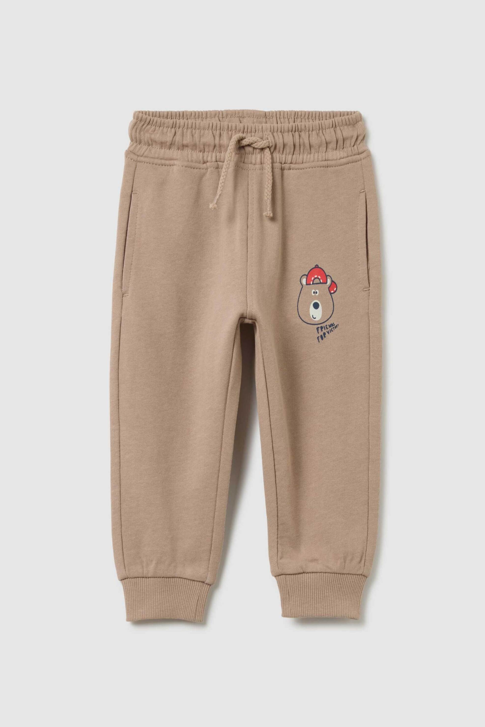 OVS KIDS OVS βρεφικό παντελόνι φόρμας με print Regular Fit - 002443261 Μπεζ