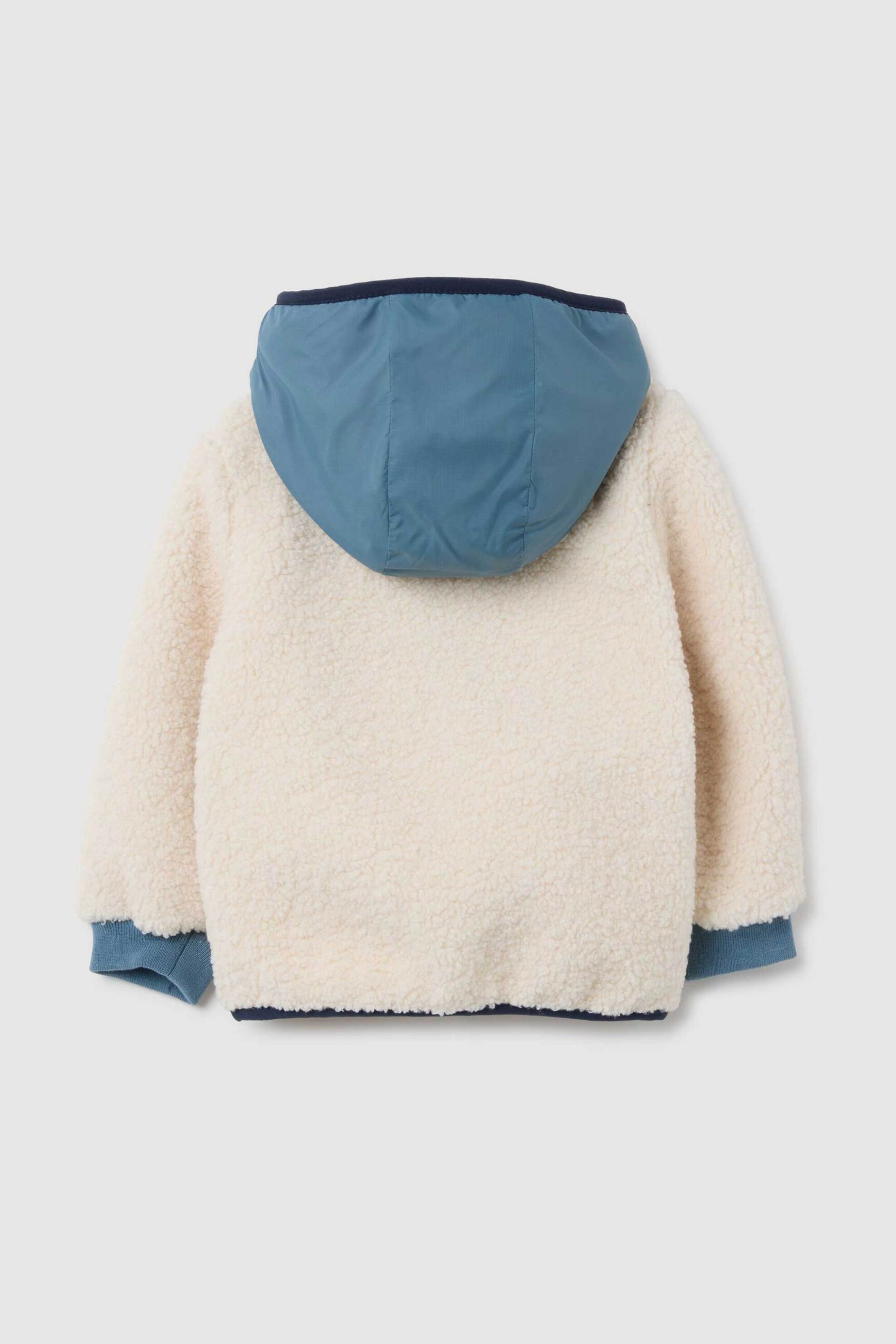 OVS βρεφική ζακέτα fleece με κουκούλα Reglar Fit - 002400795 Λευκό φωτογραφία