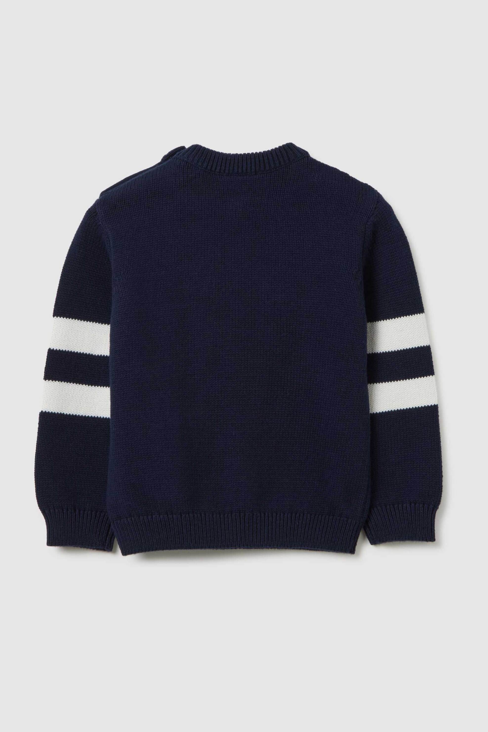 OVS βρεφική μπλούζα φούτερ με κεντημένο print Regular Fit - 002415114 Μπλε Σκούρο φωτογραφία