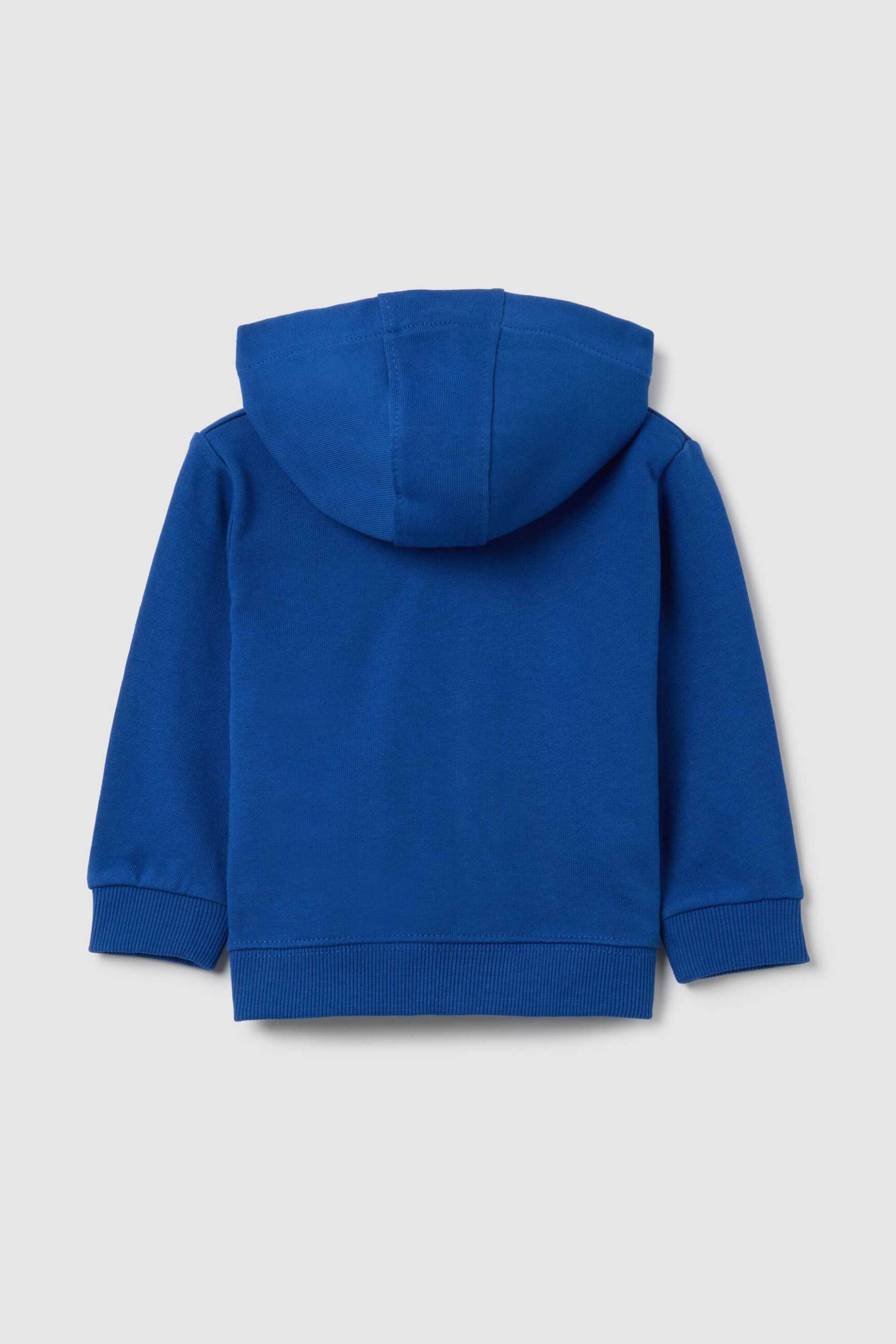OVS βρεφική ζακέτα μονόχρωμη με κουκούλα Regular Fit - 002454406 Μπλε Σκούρο φωτογραφία