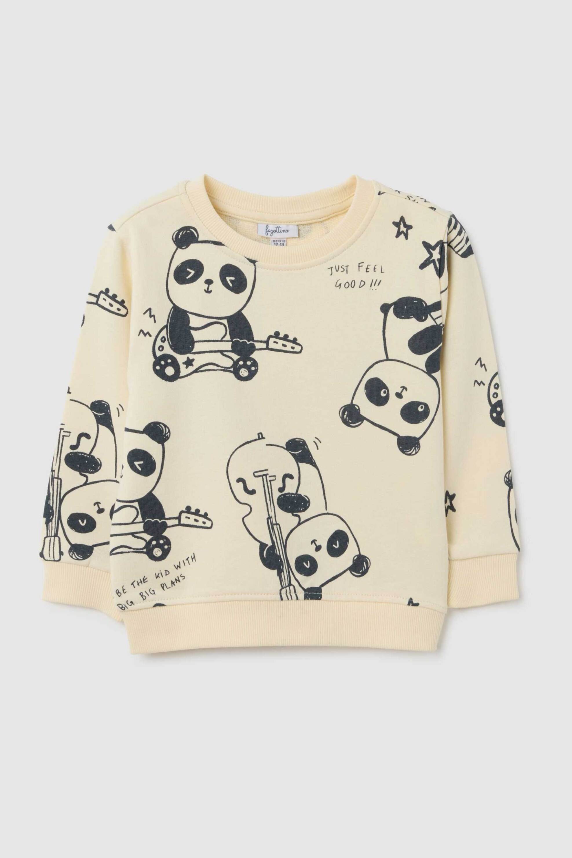 OVS KIDS OVS βρεφική μπλούζα φούτερ με all-over print Regular Fit - 002458520 Μπεζ