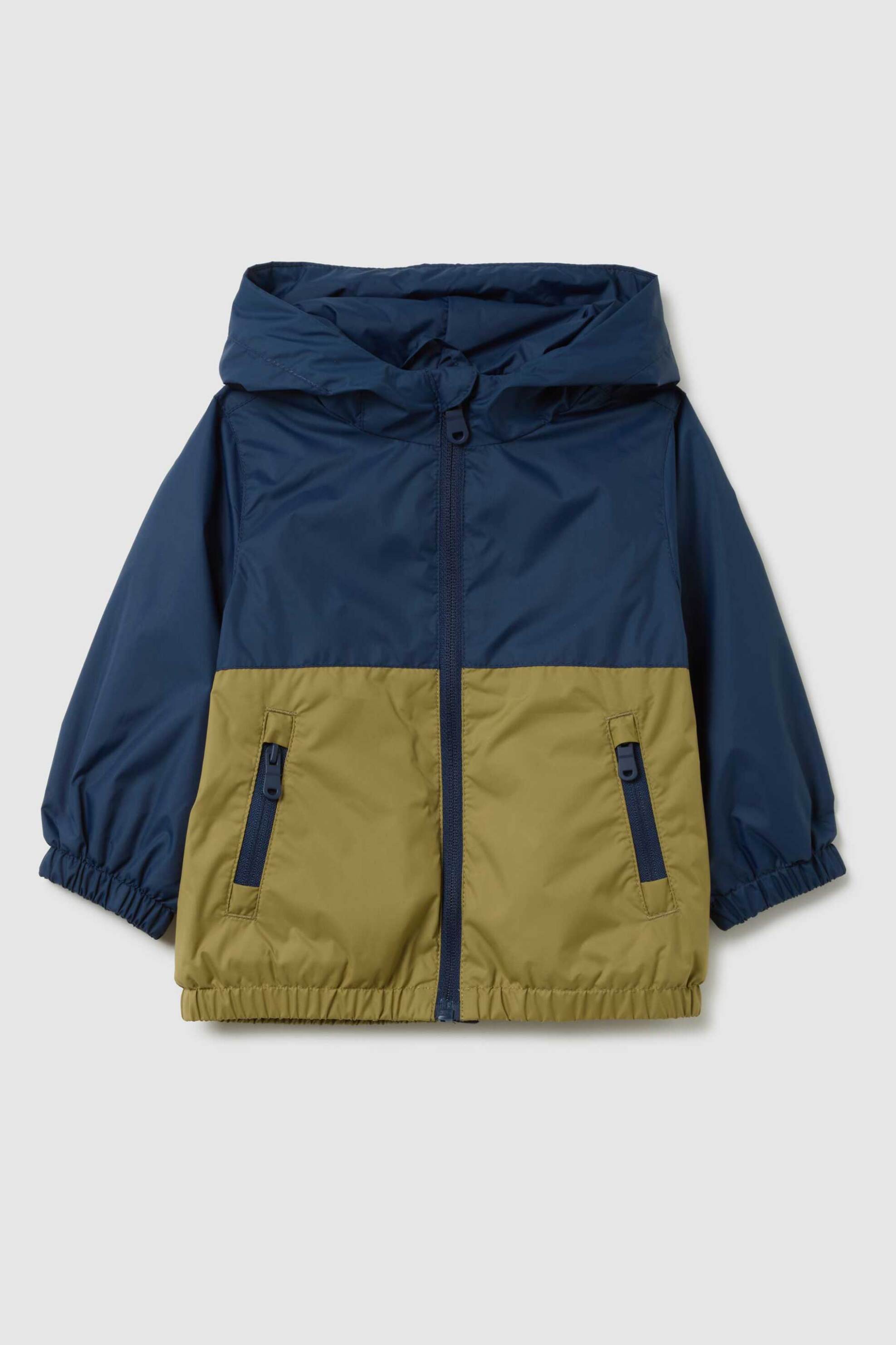 OVS KIDS OVS βρεφικό μπουφάν δίχρωμο με κουκούλα Regular Fit - 002391777 Μπλε Σκούρο