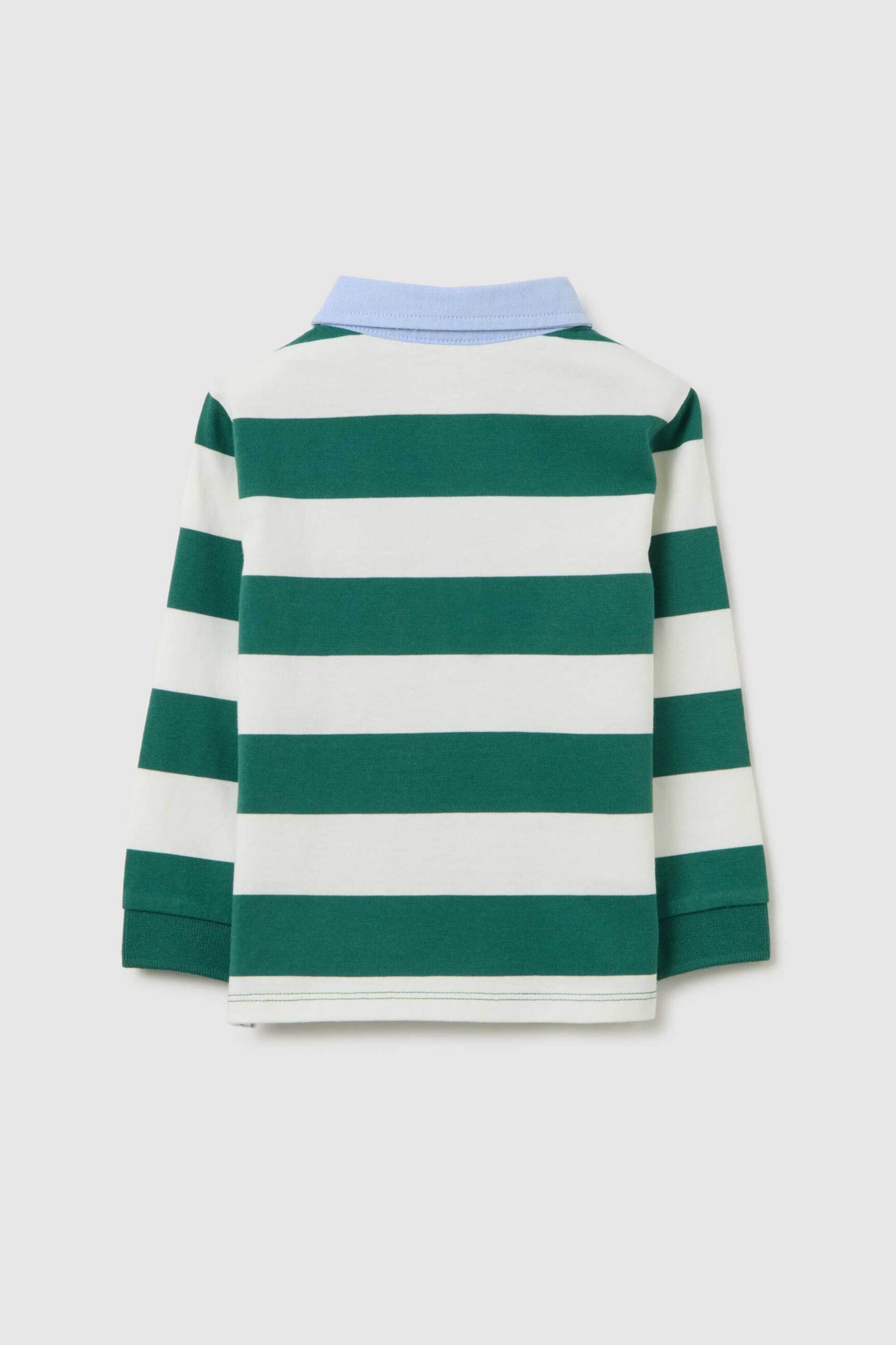 OVS βρεφική μπλούζα πόλο με ριγέ σχέδιο Regular Fit - 002415028 Κυπαρισσί φωτογραφία