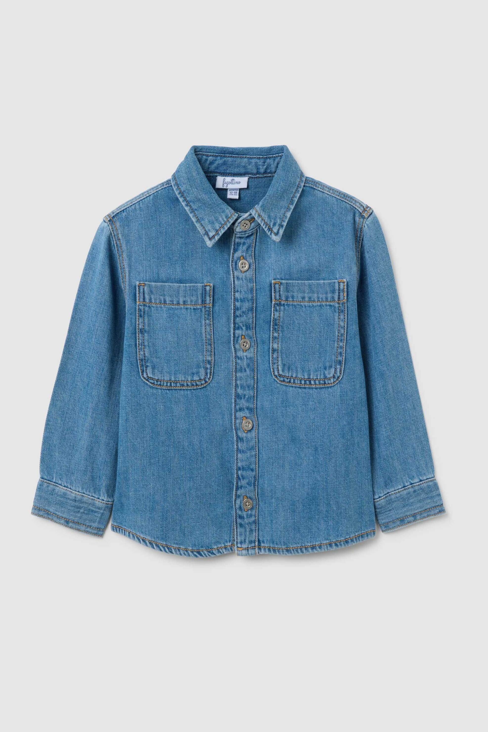 OVS KIDS OVS βρεφικό denim jacket με τσέπες στο στήθος Over Fit - 002415037 Denim Blue