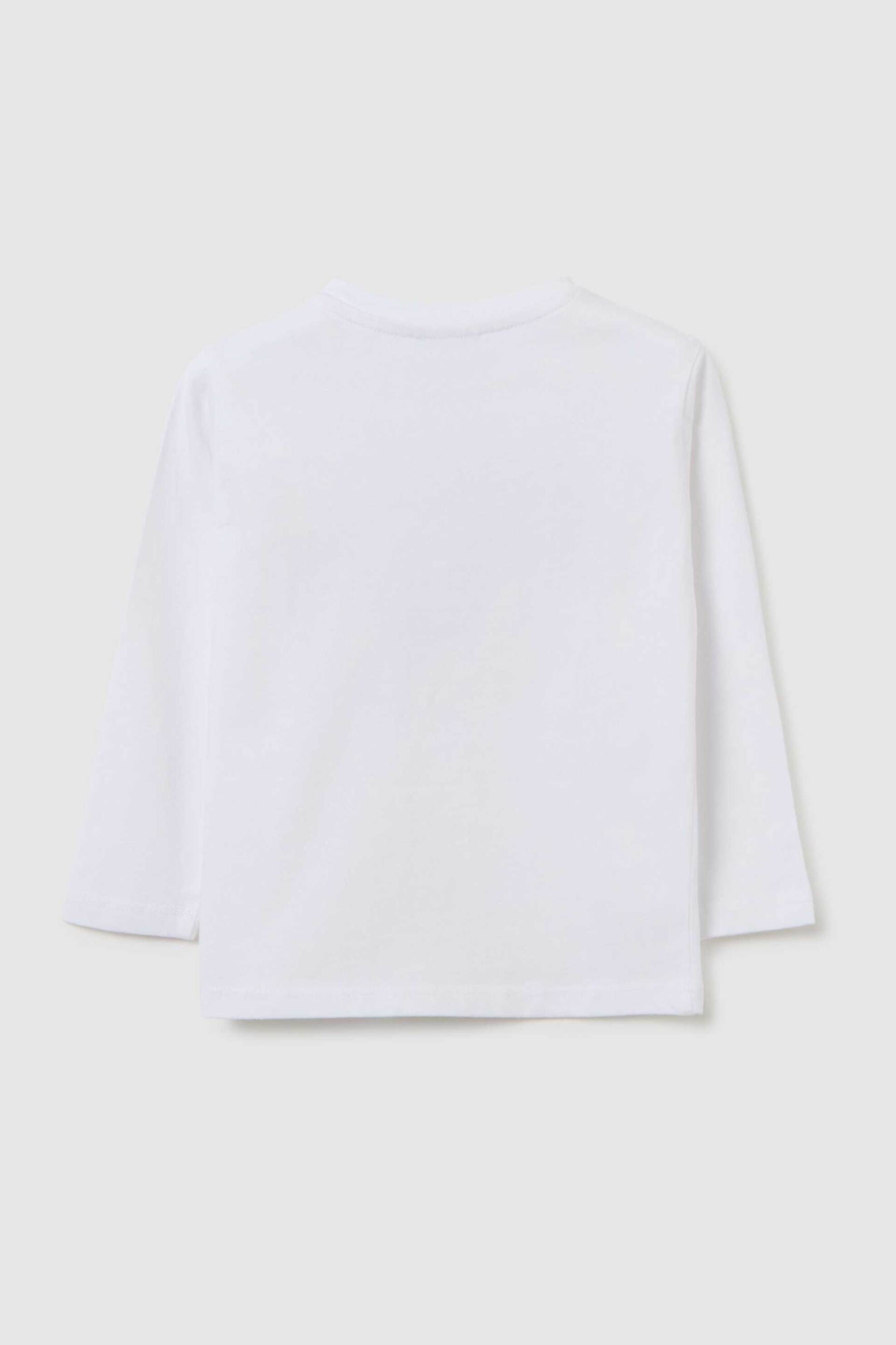 OVS βρεφική μπλούζα μακρυμάνικη με print Regular Fit - 002415080 Λευκό φωτογραφία