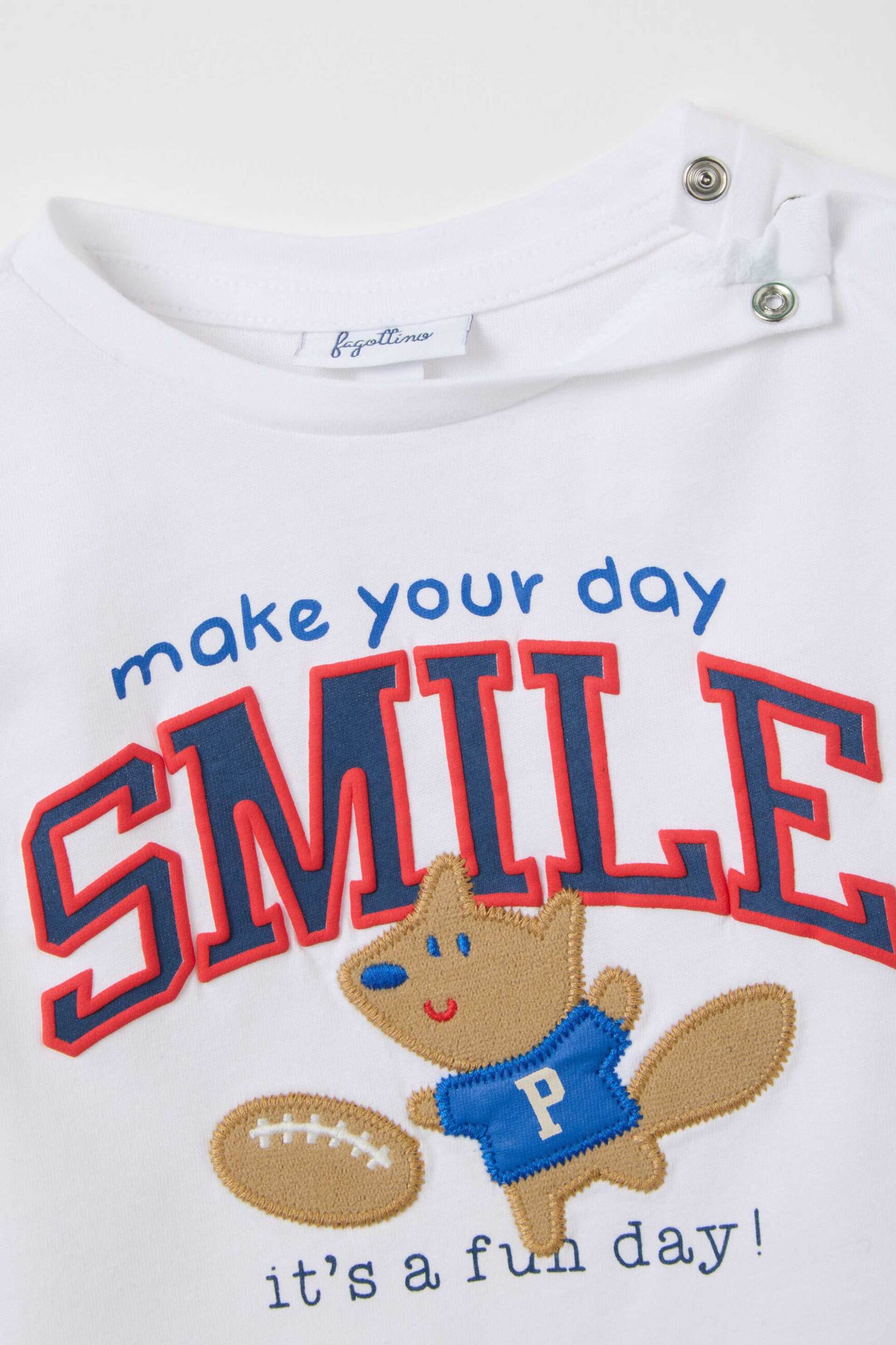 OVS βρεφική μπλούζα μακρυμάνικη με print Regular Fit - 002415080 Λευκό φωτογραφία