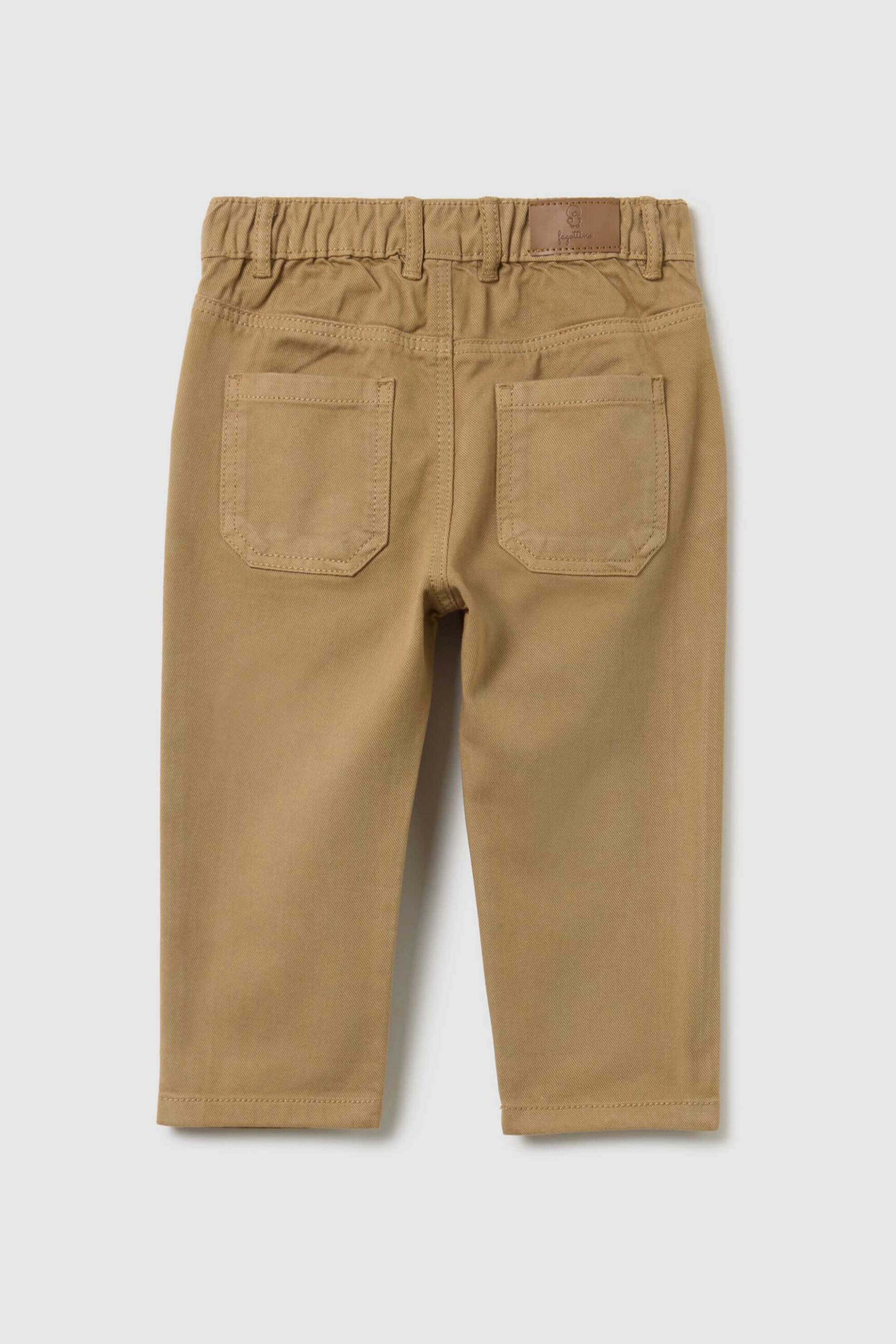 OVS βρεφικό παντελόνι με ελαστική μέση Regular Fit - 002415089 Μπεζ φωτογραφία
